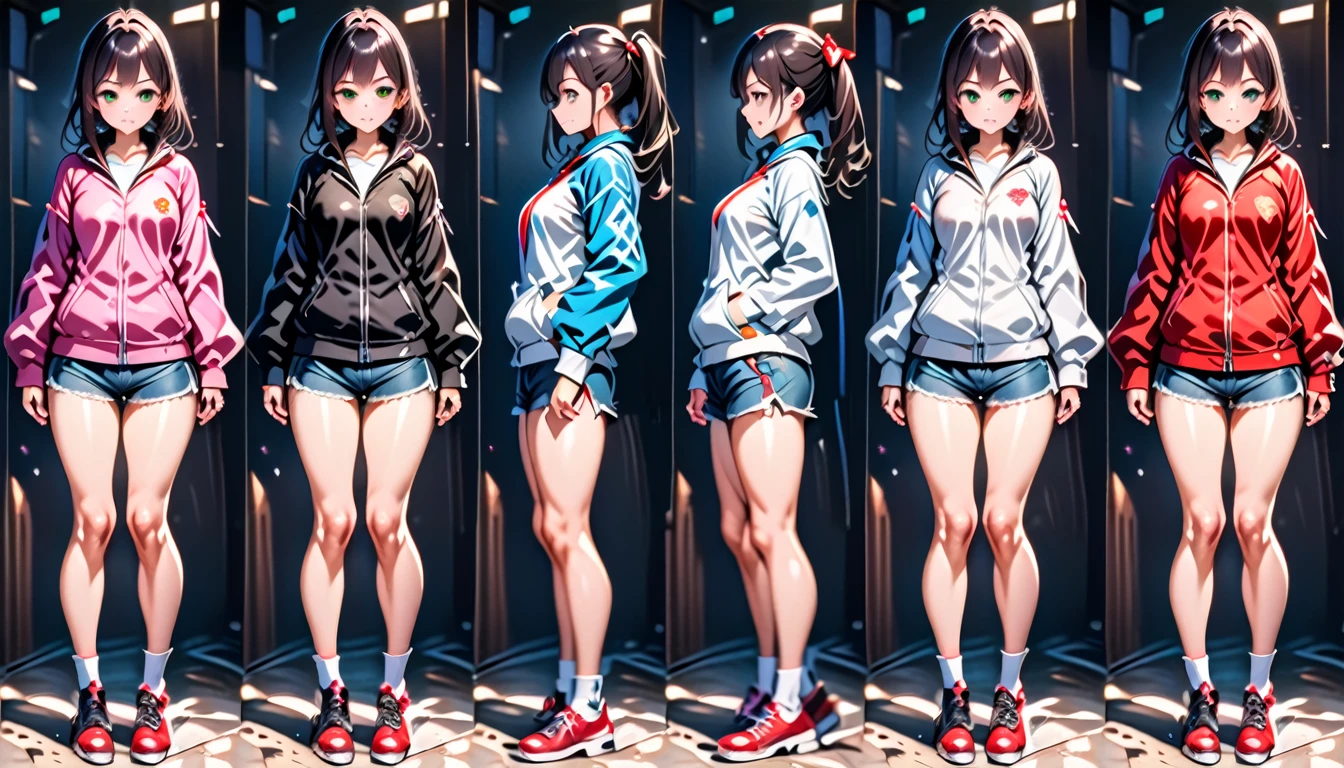 no lineart、1 female, high school 、depth of field、whole body、ai-generated