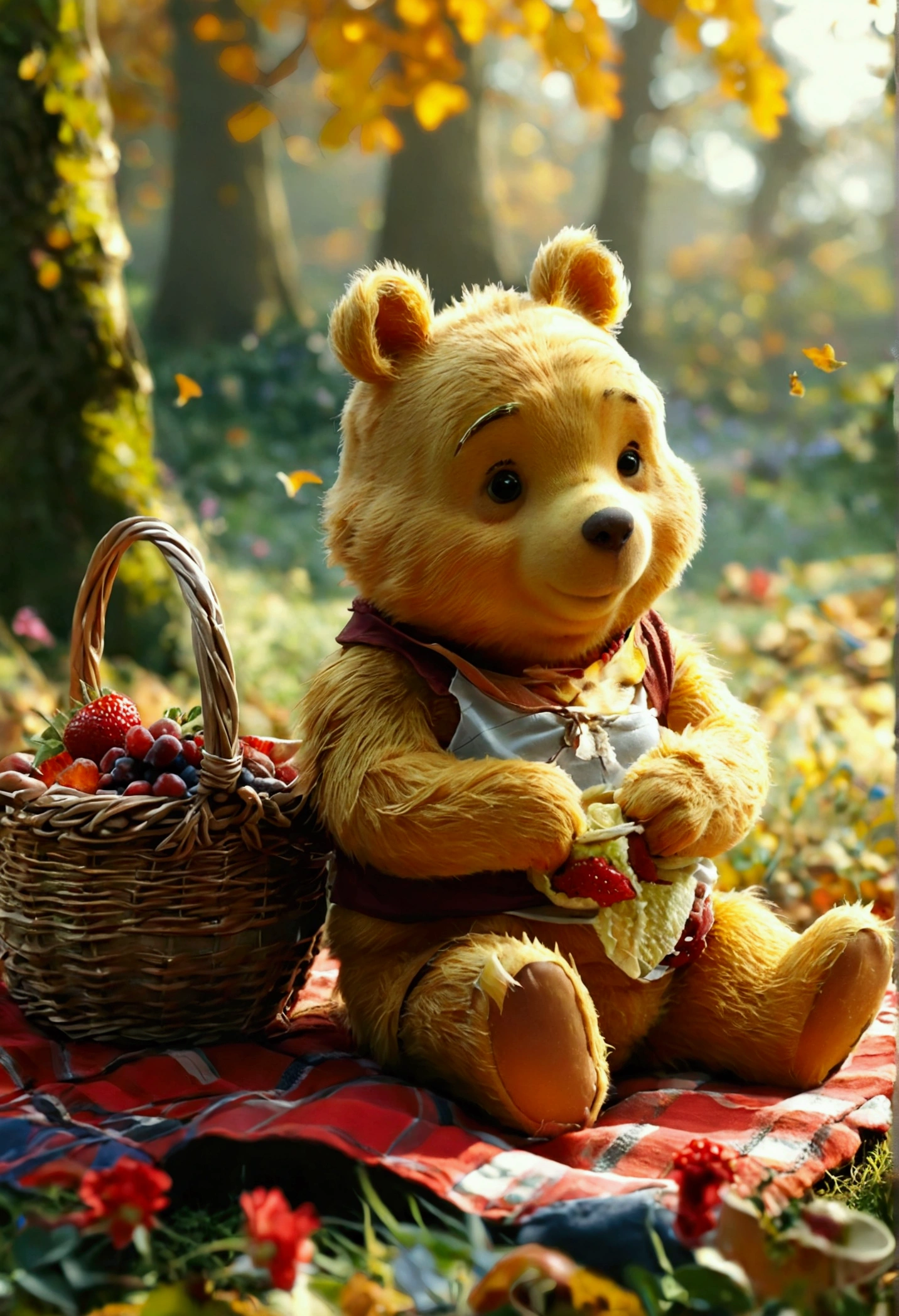  (Winne the pooh) having a picnic alone