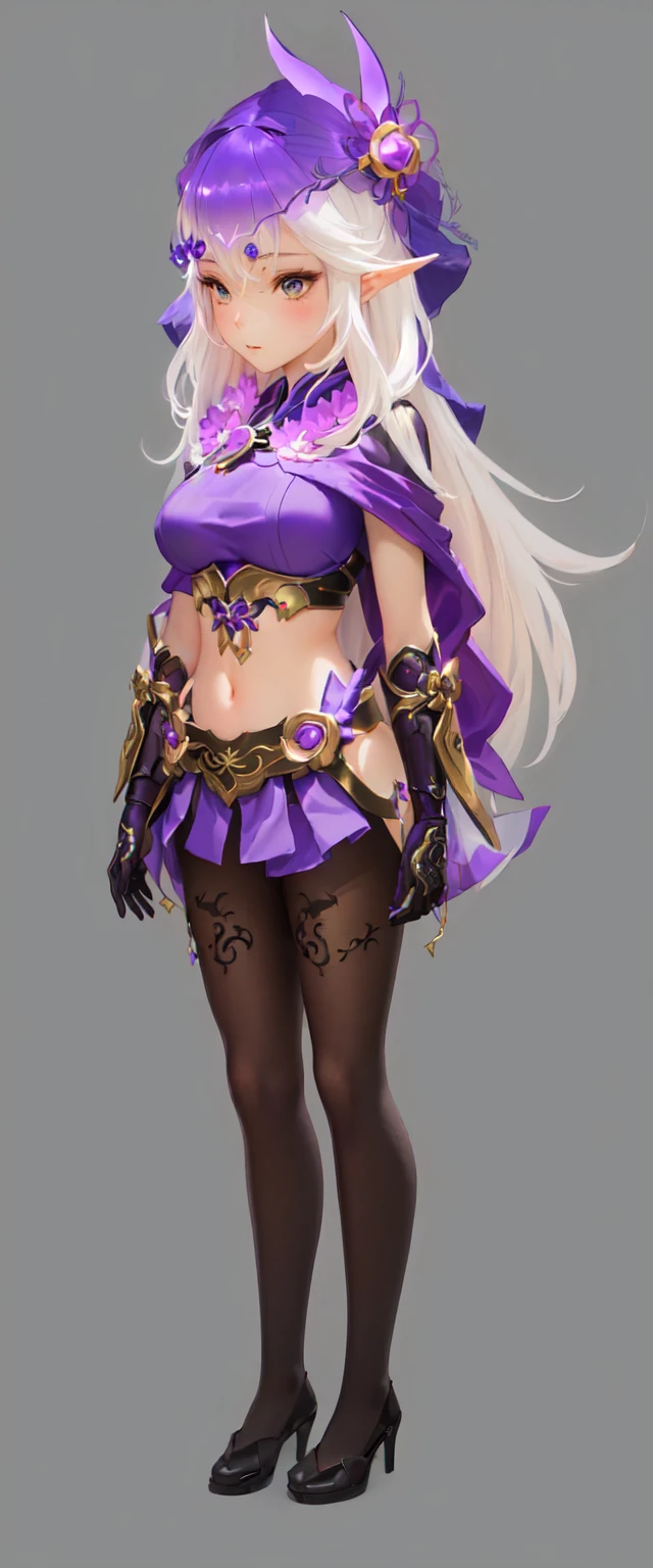 Close-up shot of cartoon woman in purple costume, Style Art, Fantasy Costume, Epic Mage Girl Character, Art style, 概念Art style, Humanity :: Shrine maiden, Whole body concept, Extremely detailed Artgerm, ! Dream Art, detailed Whole body concept, Super detailed fantasy characters, Shadowverse character concept