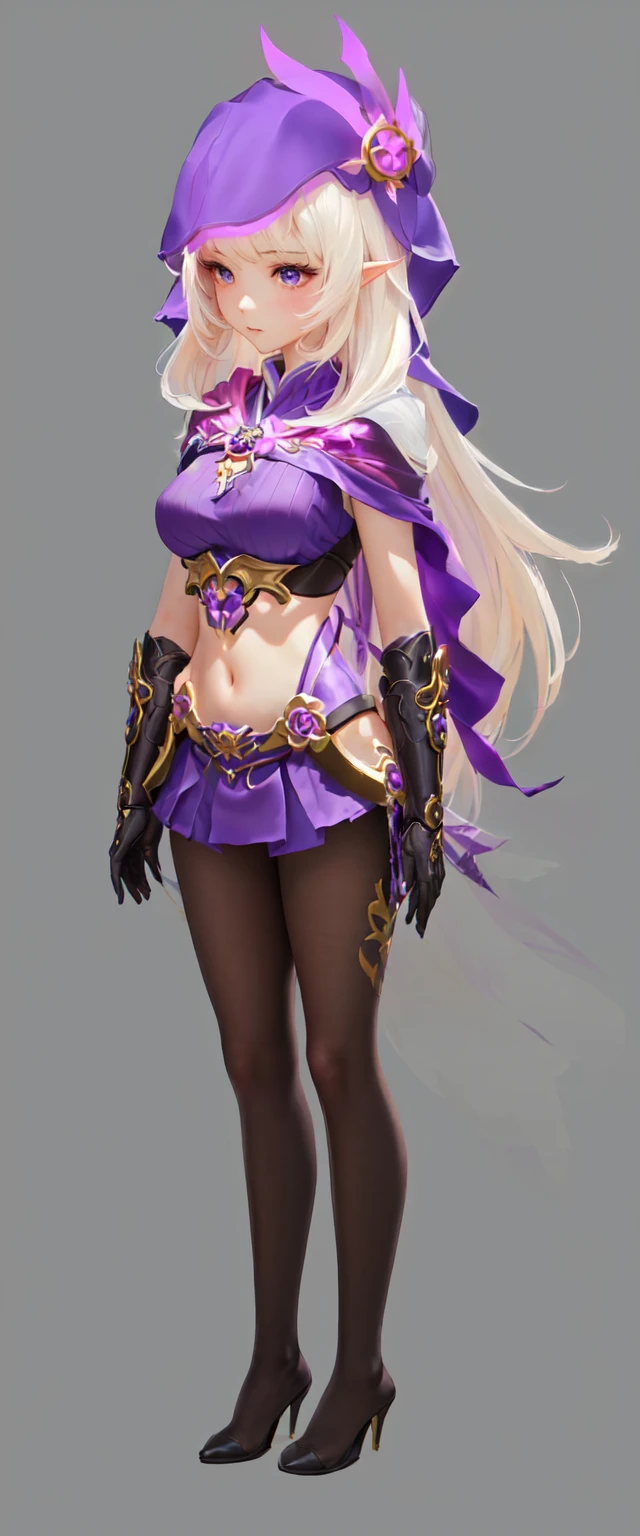 Close-up shot of cartoon woman in purple costume, Style Art, Fantasy Costume, Epic Mage Girl Character, Art style, 概念Art style, Humanity :: Shrine maiden, Whole body concept, Extremely detailed Artgerm, ! Dream Art, detailed Whole body concept, Super detailed fantasy characters, Shadowverse character concept