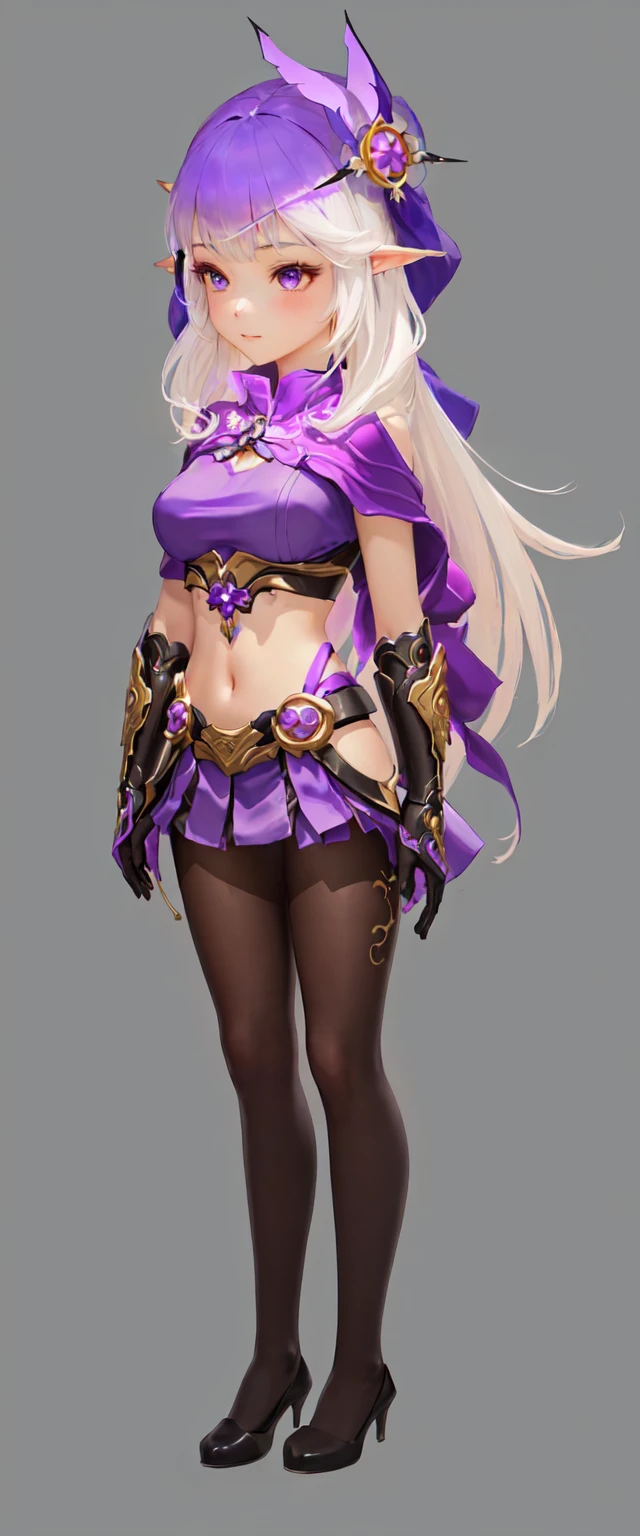 Close-up shot of cartoon woman in purple costume, Style Art, Fantasy Costume, Epic Mage Girl Character, Art style, 概念Art style, Humanity :: Shrine maiden, Whole body concept, Extremely detailed Artgerm, ! Dream Art, detailed Whole body concept, Super detailed fantasy characters, Shadowverse character concept