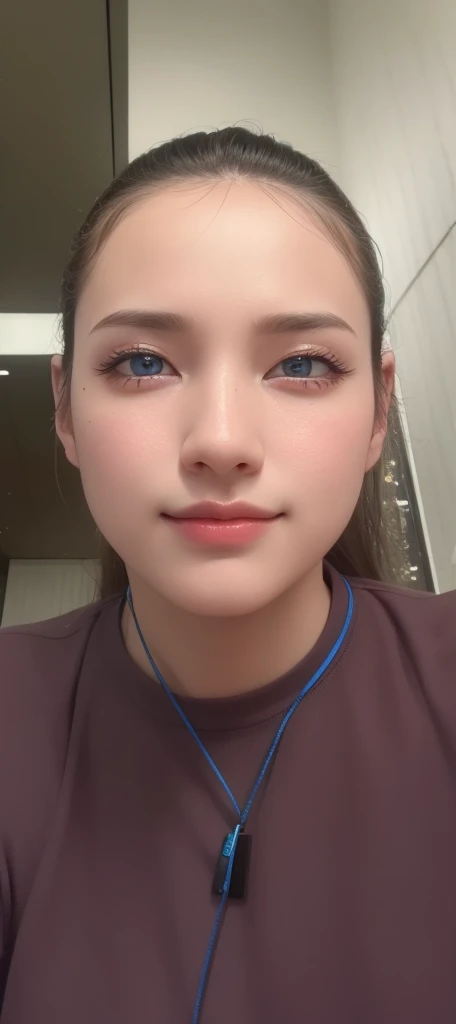 Beautiful big breastokeh), indoors, detailed luxury living room, gentle and charming beautiful goddess, Korean(kpop-idol), solo, necklace, oval face, smiling , smart, good hands, good feet, Natural, (from below angle), (glossy skin:1.05), ((low angle)), Perfect figure, (64k, UHD, RAW photo, best quality, masterpiece:1.4), (realistic, photo-realistic:1.37), ultra high res, photon mapping, radiosity, physically-based rendering, professional soft lighting, blue eyes, dark hair