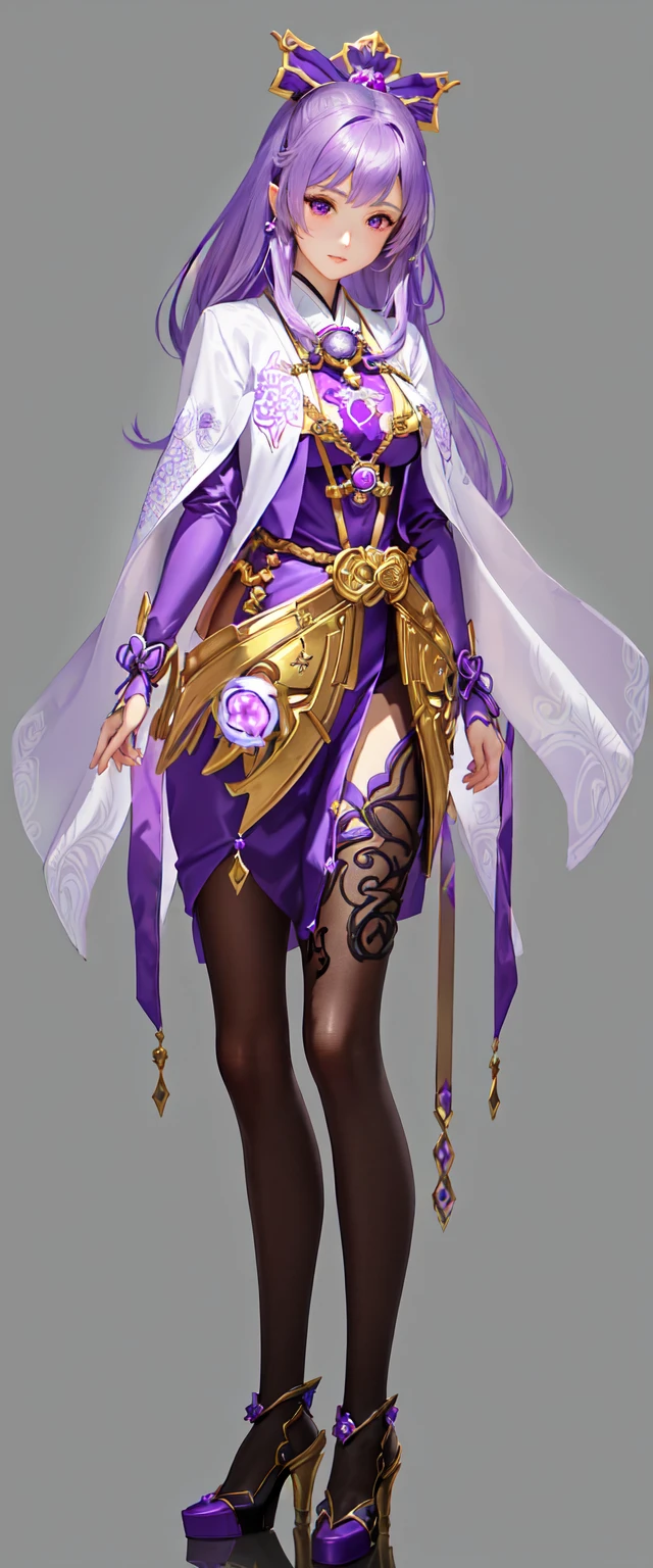 Close-up shot of cartoon woman in purple costume, Style Art, Fantasy Costume, Epic Mage Girl Character, Art style, 概念Art style, Humanity :: Shrine maiden, Whole body concept, Extremely detailed Artgerm, ! Dream Art, detailed Whole body concept, Super detailed fantasy characters, Shadowverse character concept