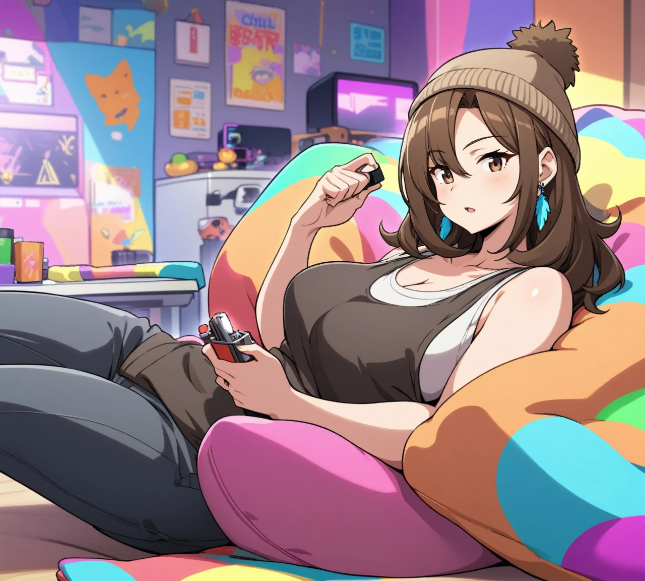 Asain hispanic girl. High quality getting  on couch  by guy in gaming room short girl nsfw