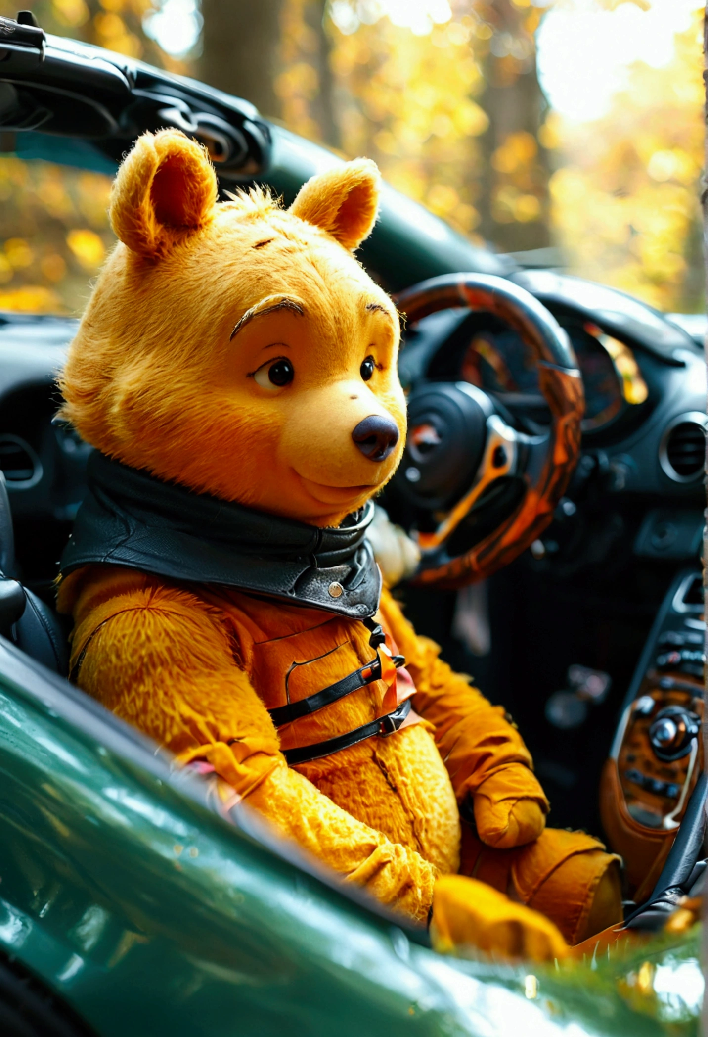 (Winne the pooh) driving a Mclaren