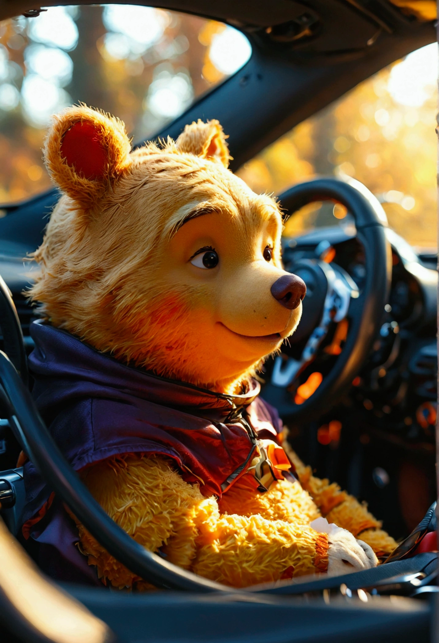 (Winne the pooh) driving a Mclaren
