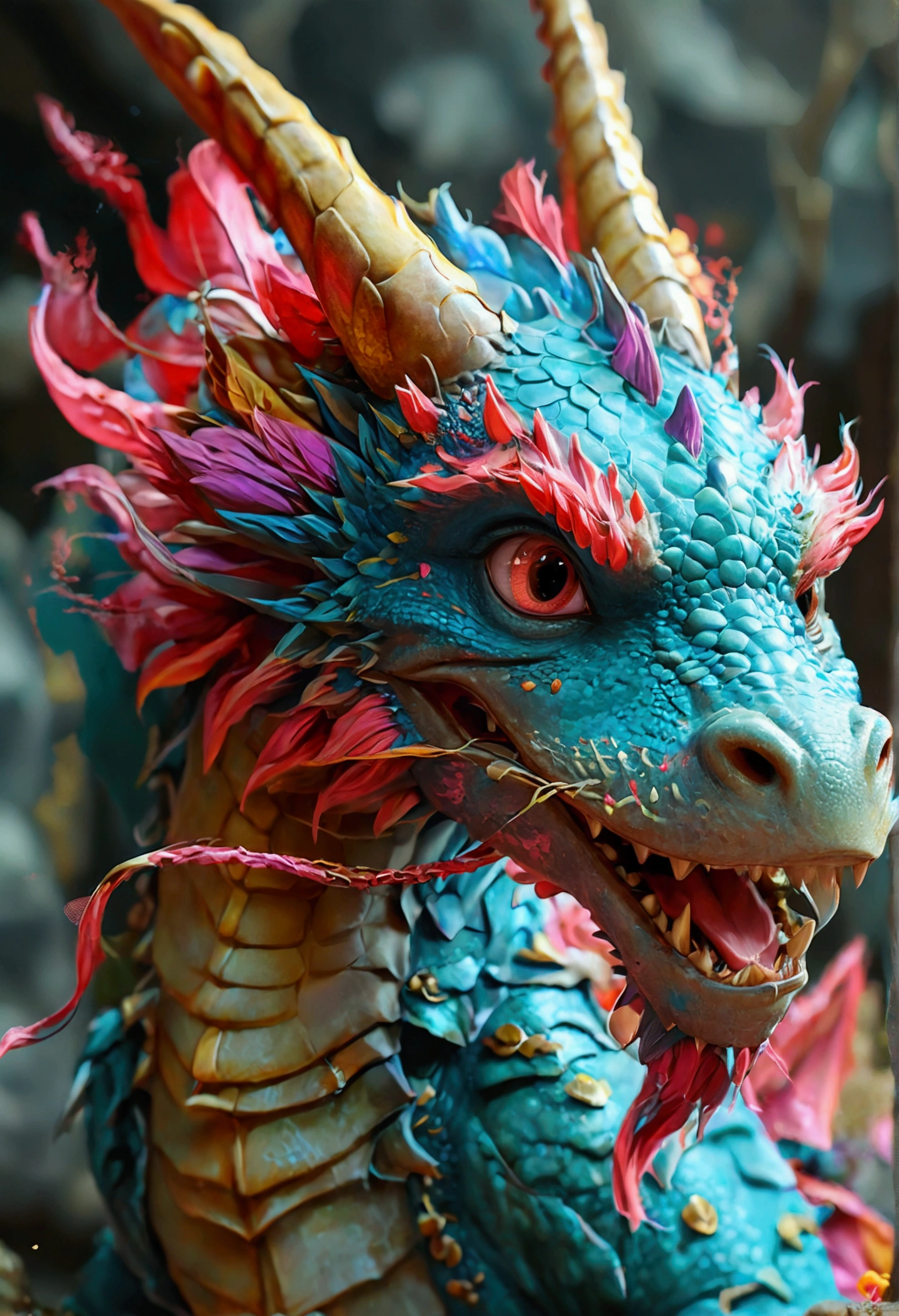 Cartoon dragon avatar..., The character becomes the image of a dragon., Illustration of gua chao, cute cartoon style, tank costume,Lovely expression.,The content is bright.