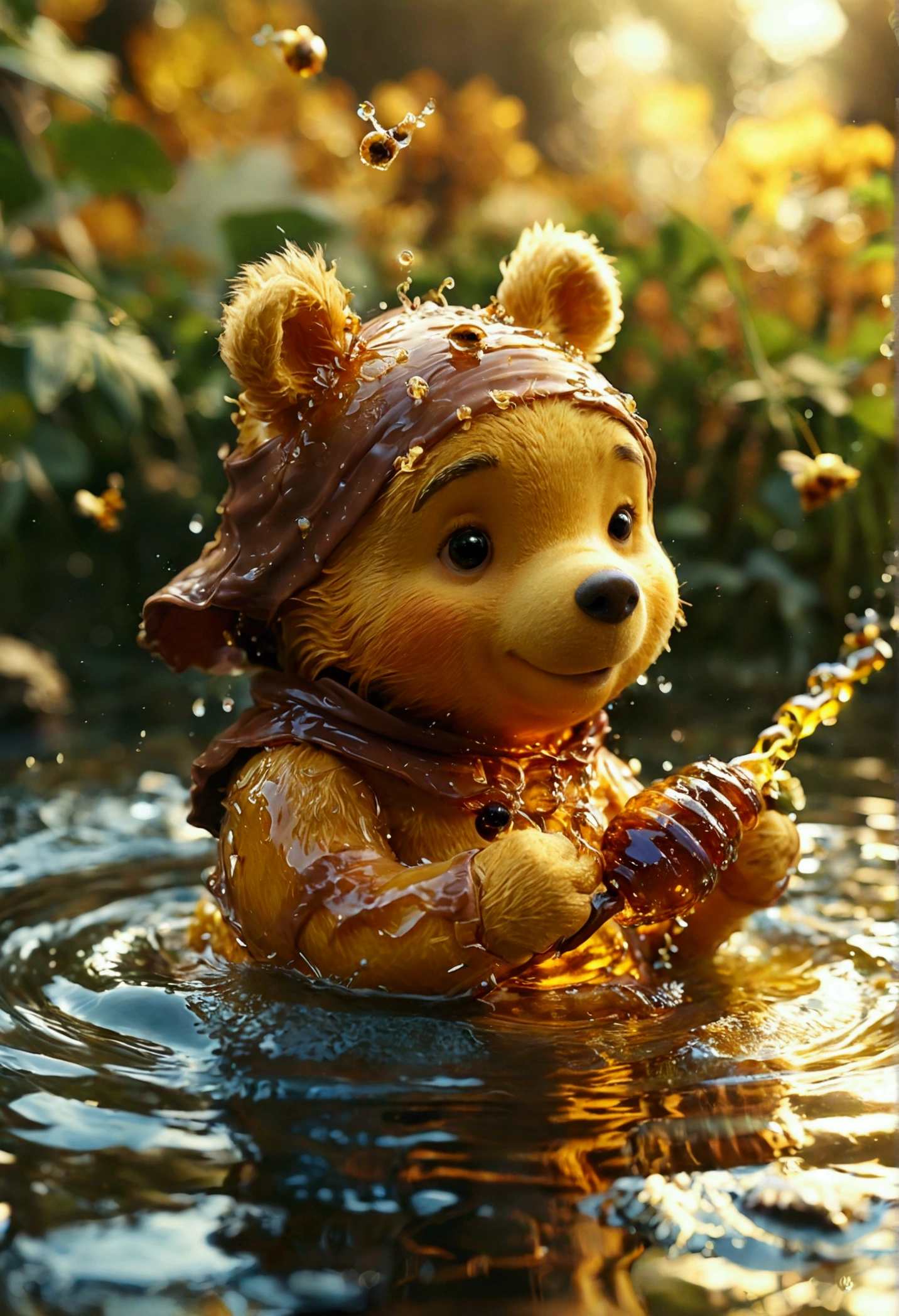 (Winne the pooh) swimming in honey