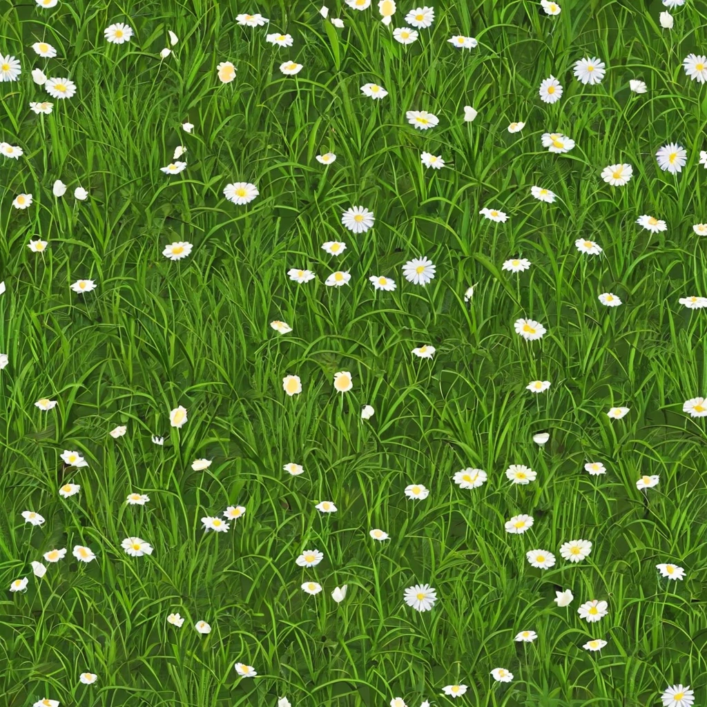 Background, (tileable, seemless), ground with flowers and grass