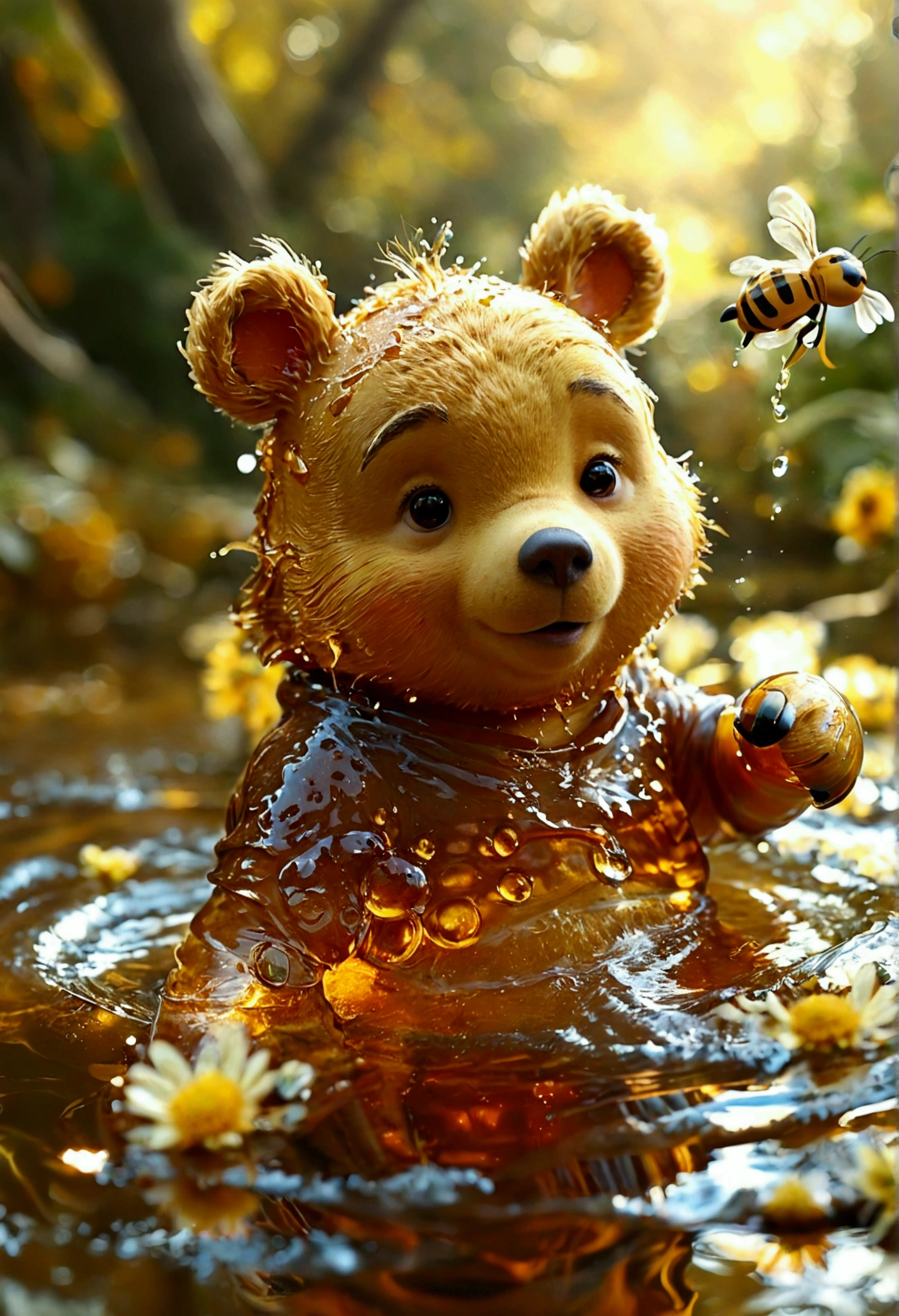  (Winne the pooh) swimming in honey