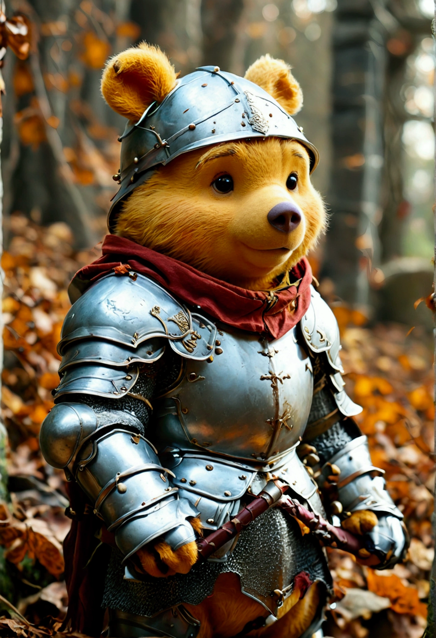 (Winne the pooh) as a medieval knight