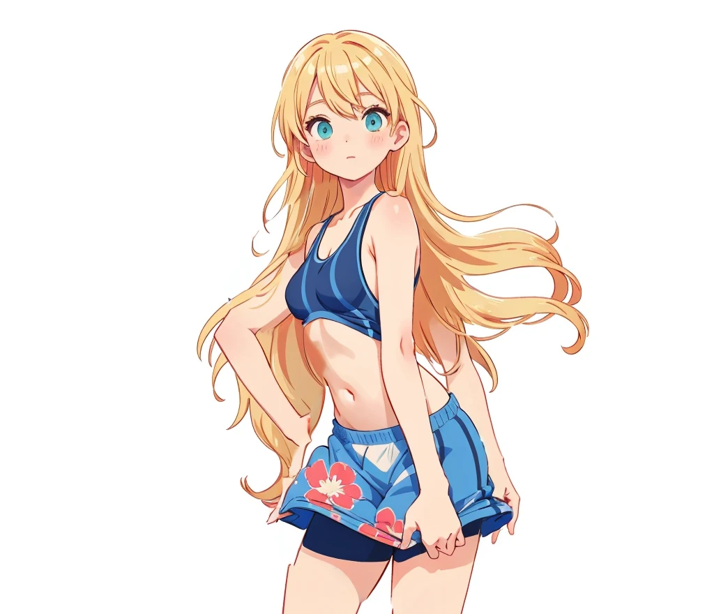 dark blue sukumizu, athletic, medium breasts, japanese, sukumizu, facing to the left
