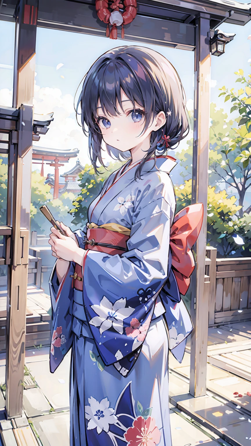 Seiko Matsuzaki,shrine,kimono