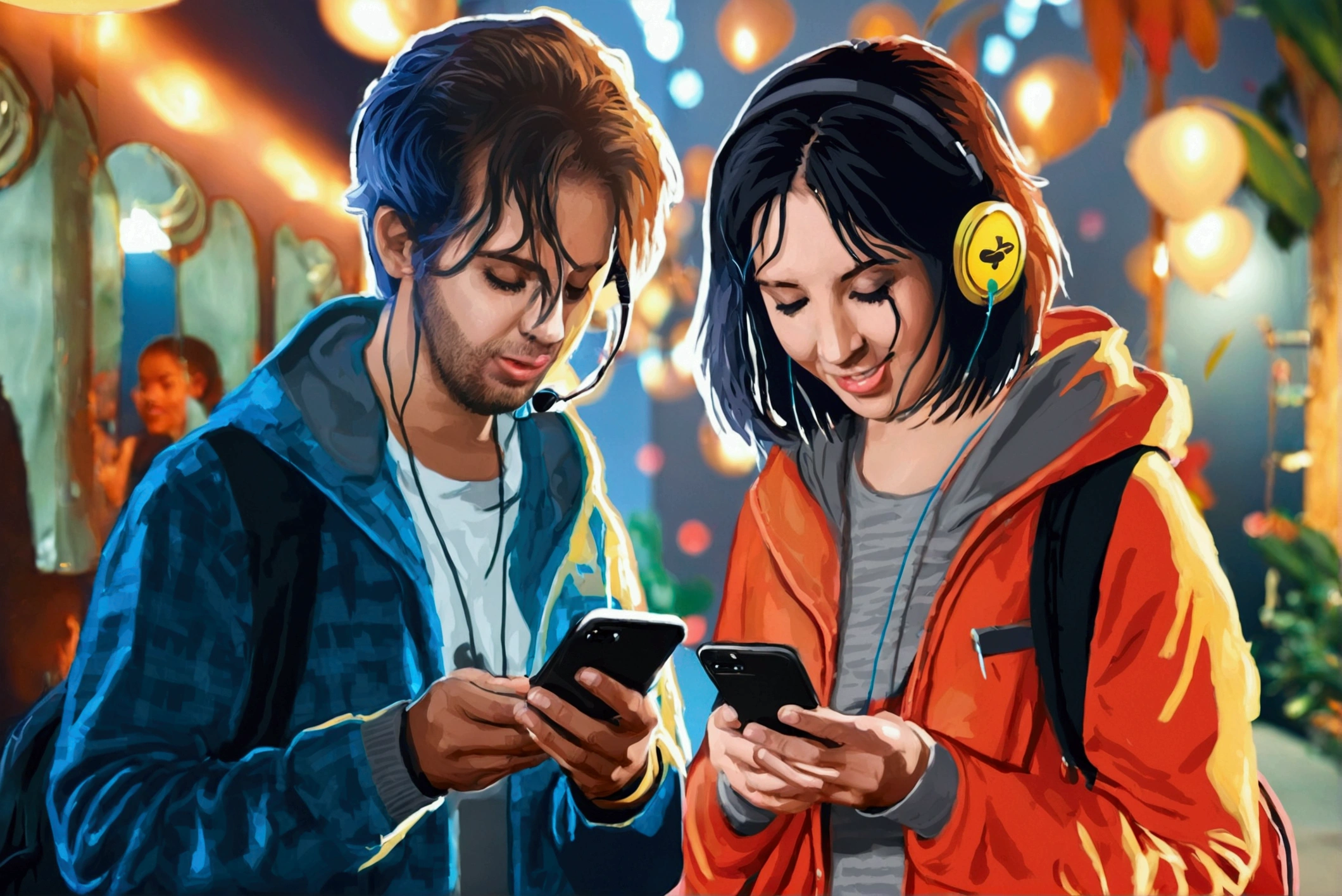 People play with their phone and earn money and cryptocurrencies