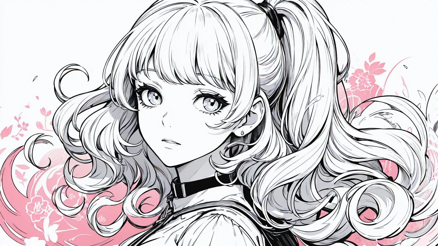 (masterpiece, best quality), beautiful woman, soft light, crop-top with floral pattern, short skirt, cleveage, wavy hair, ponytail, asymmetrical bangs, perfect face, beautiful face, alluring, big gorgeous eyes, soft smile, perfect slim fit body, outdoors, standing, abstract background, bright colors, (risograph), full body shot, fullbody, medium breasts, solo, cleveage, sexy