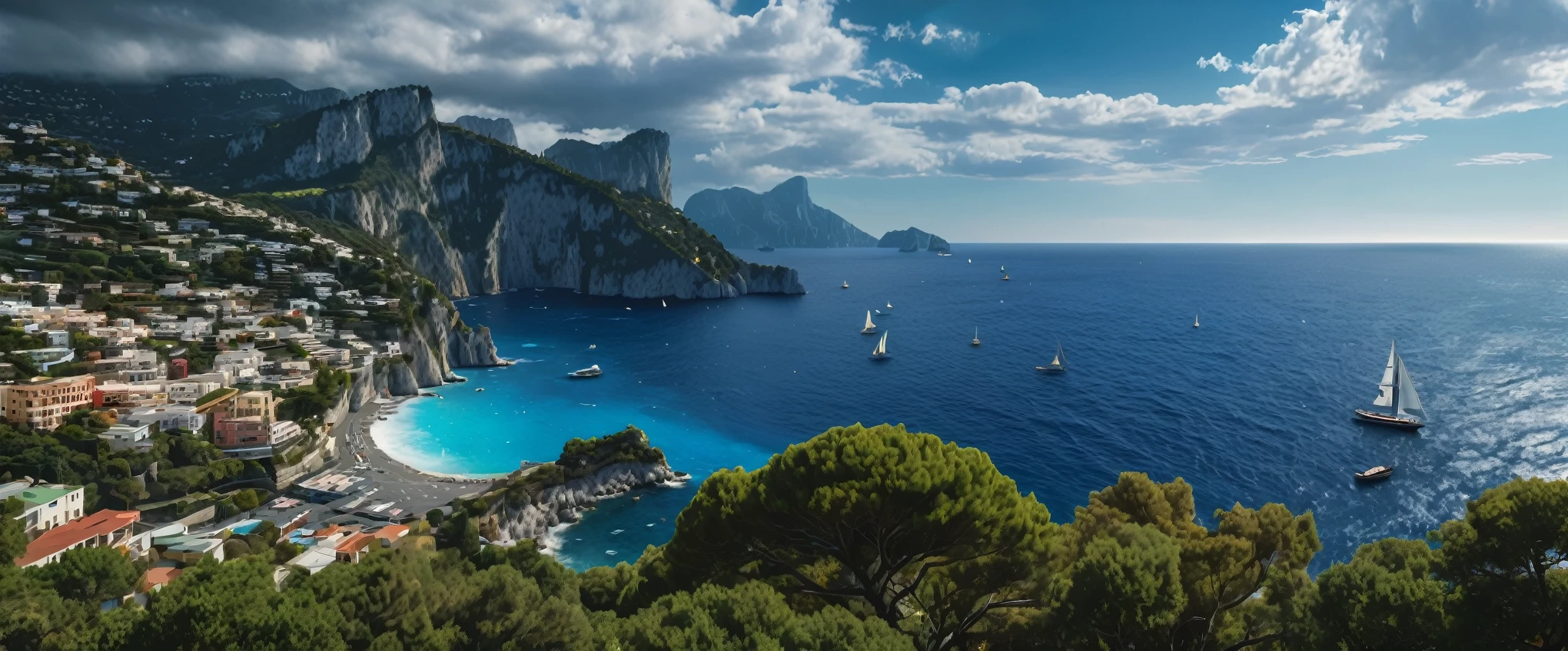 (ultra realistic,32k, masterpiece:1.2),(high detailed skin:1.1),( high quality:1.1), (masterpiece, best quality), best quality, masterpiece, photorealistic, ultrarealistic, professional photograph shot on Canon EOS R6, More detail,)
italy, capri coast, sea, sunny day, summer, sailing boat, clouds on the sky, , hyper detailed, masterpiece, hyper realistic, high quality, sharp, highly detailed in Brooding landscapes, epic scale, German myth, layered symbolic density, pixel art, 32bits,Color Booster,no_humans,beach,Nature