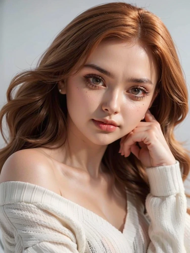 ((Best Quality, 8k, Masterpiece:1.3)), (Large Breasts: 1.4), (Huge Breasts:1.4), 1girl, Reality, (Detailed:1.4), a woman in white dress posing at the room, standing, Naughty pose, a woman with long hair, wavy hair, ginger hair, detailed hair, hot milf, luxury earrings, beauty necklace, oppai cyberpunk, cyberpunk angry gorgeous goddess, curvy goddess, sexy curvy, cyberpunk 30 y. o model girl, cyberpunk femme fatale, female cyberpunk girl, cyberpunk girl, cyberpunk dress, seductive cyberpunk dark fantasy, cyberpunk bodysuit, arabian goddess, arabian girl, arabian, cyberpunk beautiful girl, trending on cgstation, very sexy outfit, UHD, Ultra Realistic, extremely detailed, tfft, a woman with eyes shadow and double eyelids, detailed face, beauty eyes, perfect eyes, detailed eyes, Ultra sharp focus, wearing tight shirt, tight shirt, open shirt, curvy, body, Chubby, 12, belly, wedding dress