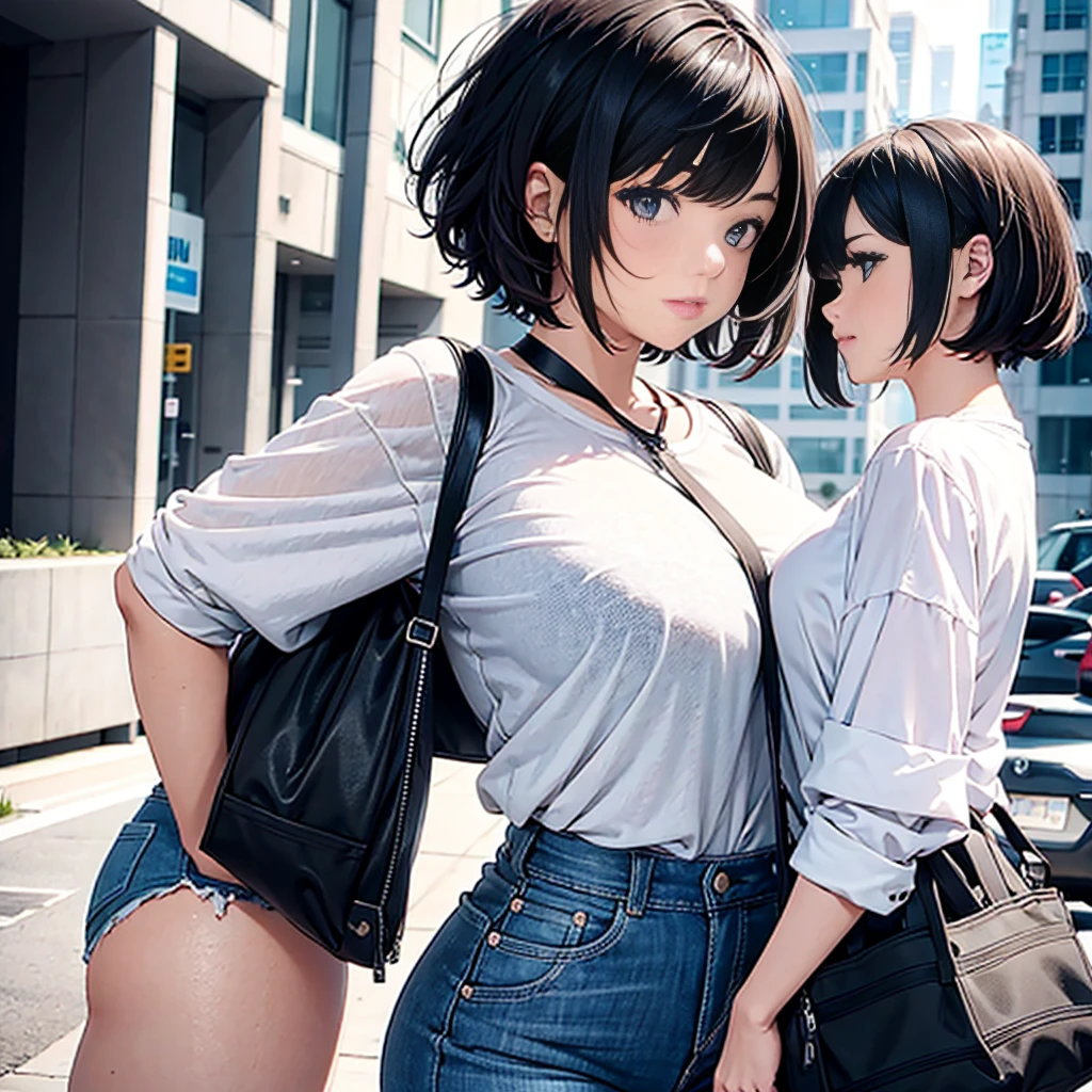 ,girl,Big ,Short Hair