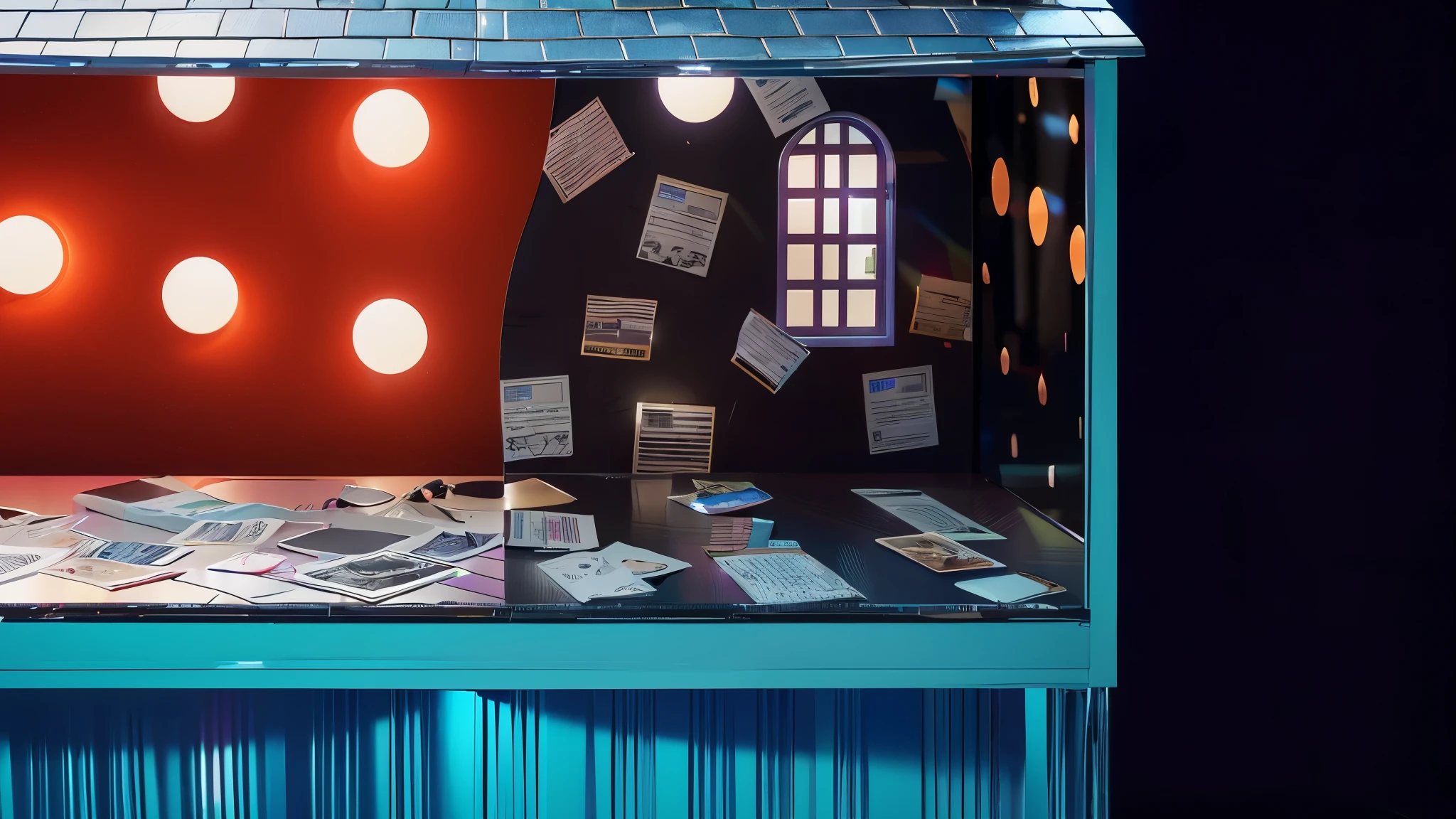 3d render, glossy texture, smooth 3d model, multiple light sources, rim light, sharp post effects render, (glossy plastic texture with multiple big light probe refractions), perfect cgi, smooth silhouette, high intensity refraction, (super glossy material), most beautiful vfx , blue background, plastic refractions, realistic, 4k, high resolution, rim light, photo shoot, commercial photo, profile shot, 4k, rim light, high resolution, 4k, glossy texture, smooth 3d model, multiple light sources, rim light, sharp post effects render, (glossy metallic texture with multiple big light probe refractions), perfect cgi, cgi art created only with gradients, smooth silhouette, high intensity refraction, (super glossy chrome material), most beautiful vfx, blue background, chrome metal refractions, multiple light sources, rim light, sharp post effects render, perfect cgi, digital art, detailed digital art, reflective, best quality, 4k, masterpiece:1.2, ultra-detailed, realistic, vivid colors, dark and moody lighting, The image of the highest quality, ensuring every detail is showcased perfectly. It in 4k resolution, allowing viewers to immerse themselves in the richness of the colors and intricate details. The realistic rendering. under the spotlight, reflecting, high-resolution image, realistic rendering, dark background, and rim light photorealistic The image features three characters standing in front of three houses. The characters are a red-haired mermaid, a purple cat, and an orange dog. They are each holding a yellow maraca