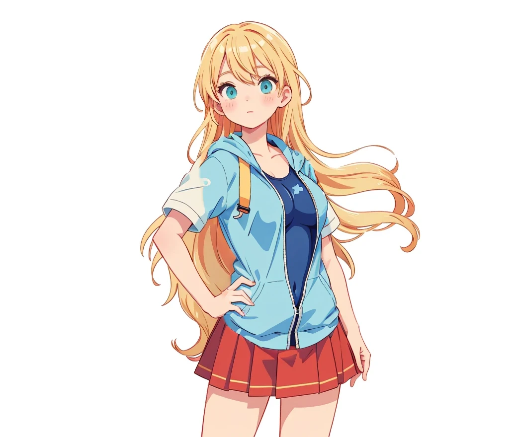 dark blue sukumizu, large breasts, one piece sukumizu, (facing to the right), one piece swimsuit, sukuuru mizugi, light blue jacket over clothes