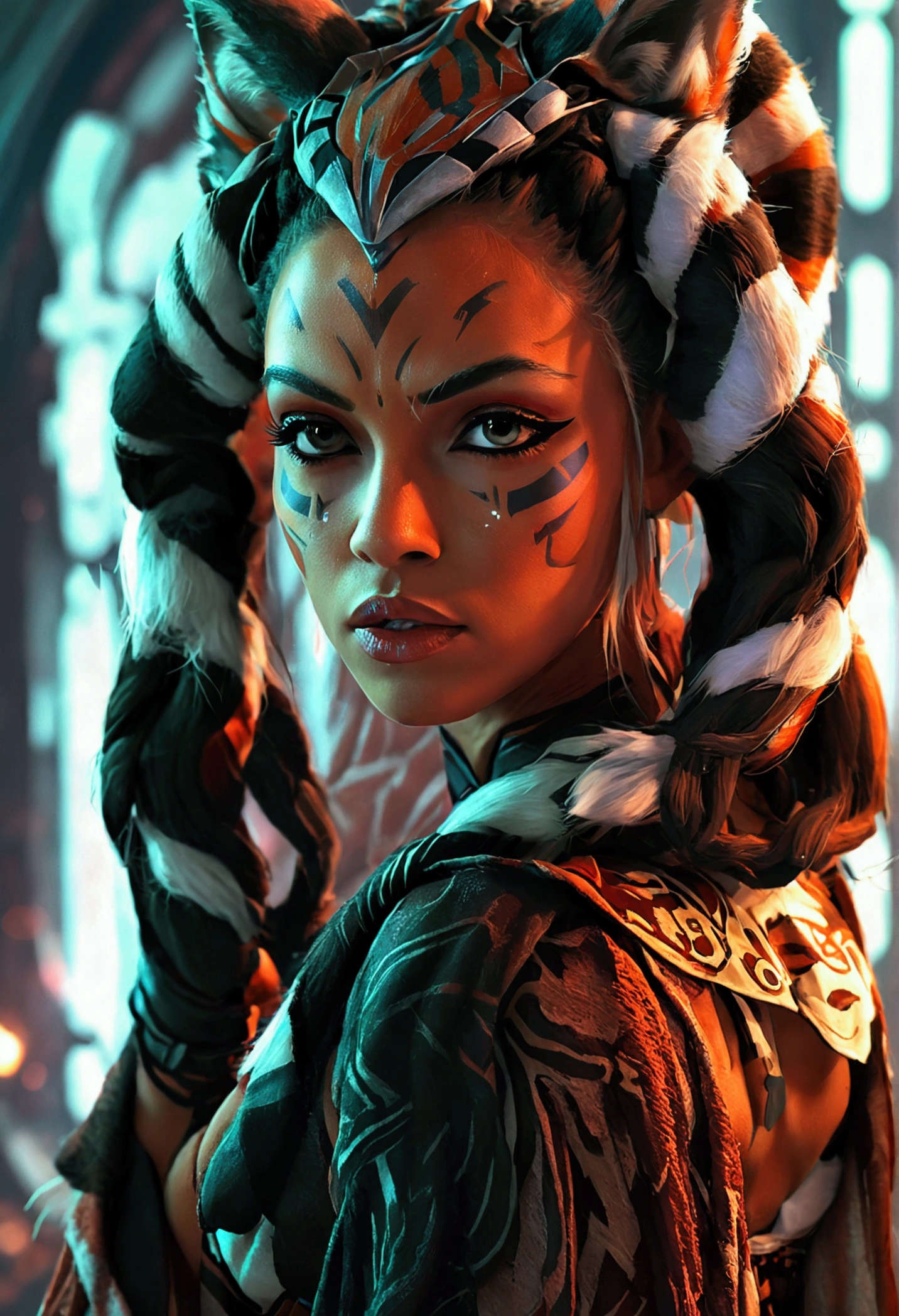 (Star wars Ahsoka) in an erotic dress