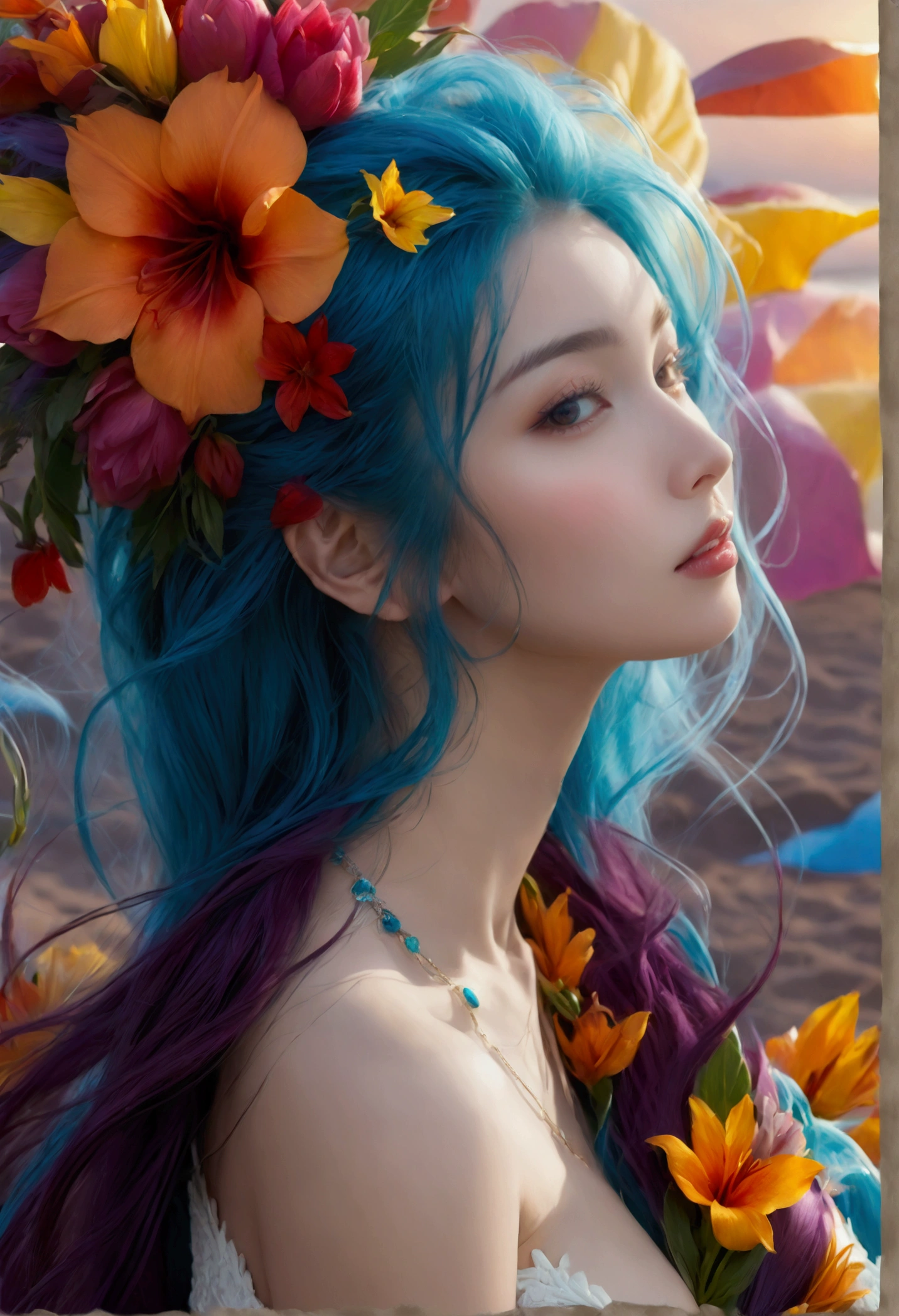 ((Masterpieces with up to 16K resolution:1.6)),Highest quality,it is really amazing,Very detailed,Ultra-high resolution,(Real:1.5),(Realistic:1.5),Increased depth of field,Cinematic Light,
Elegant mature woman,
Long black hair,(Exquisitely detailed face:1.5),Face with a gentle expression,Translucent white skin,Very sensitive skin,Great proportions,Anatomically correct body,
Elegant bikini swimwear,Artistic design,Beautiful and detailed pattern,Detailed fabric texture,Gorgeous necklace,
Coastal landscape at dusk,Dark clouds and dark sky,delay々Continuing sandy beach, Deserted Beach,Dark sea surface,
(Dramatic Angle:1.6),