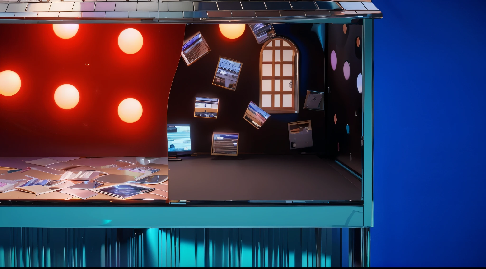 3d render, glossy texture, smooth 3d model, multiple light sources, rim light, sharp post effects render, (glossy plastic texture with multiple big light probe refractions), perfect cgi, smooth silhouette, high intensity refraction, (super glossy material), most beautiful vfx , blue background, plastic refractions, realistic, 4k, high resolution, rim light, photo shoot, commercial photo, profile shot, 4k, rim light, high resolution, 4k, glossy texture, smooth 3d model, multiple light sources, rim light, sharp post effects render, (glossy metallic texture with multiple big light probe refractions), perfect cgi, cgi art created only with gradients, smooth silhouette, high intensity refraction, (super glossy chrome material), most beautiful vfx, blue background, chrome metal refractions, multiple light sources, rim light, sharp post effects render, perfect cgi, digital art, detailed digital art, reflective, best quality, 4k, masterpiece:1.2, ultra-detailed, realistic, vivid colors, dark and moody lighting, The image of the highest quality, ensuring every detail is showcased perfectly. It in 4k resolution, allowing viewers to immerse themselves in the richness of the colors and intricate details. The realistic rendering. under the spotlight, reflecting, high-resolution image, realistic rendering, dark background, and rim light photorealistic The image features three characters standing in front of three houses. The characters are a red-haired mermaid, a purple cat, and an orange dog. They are each holding a yellow maraca

