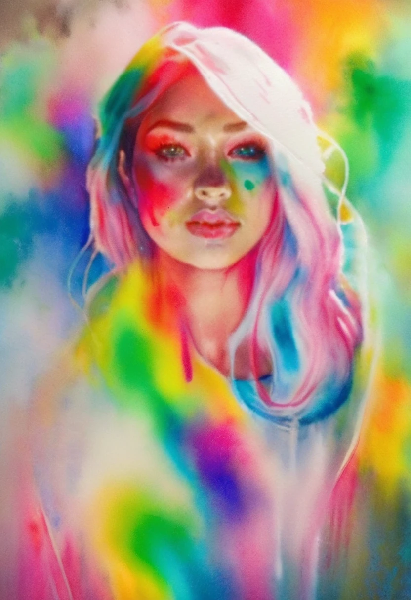 a painting of a woman with colorful paint on her face, watercolor detailed art, rossdraws pastel vibrant, watercolor colored painting, painted in bright water colors, watercolor artstyle, colorful watercolor painting, dripping with color, intense watercolor, colorful watercolor, colorful art, watercolor art, vibrant watercolor painting, watercolor digital painting, watercolor painting style, vibrant watercolor, watercolor style, watercolor painting
