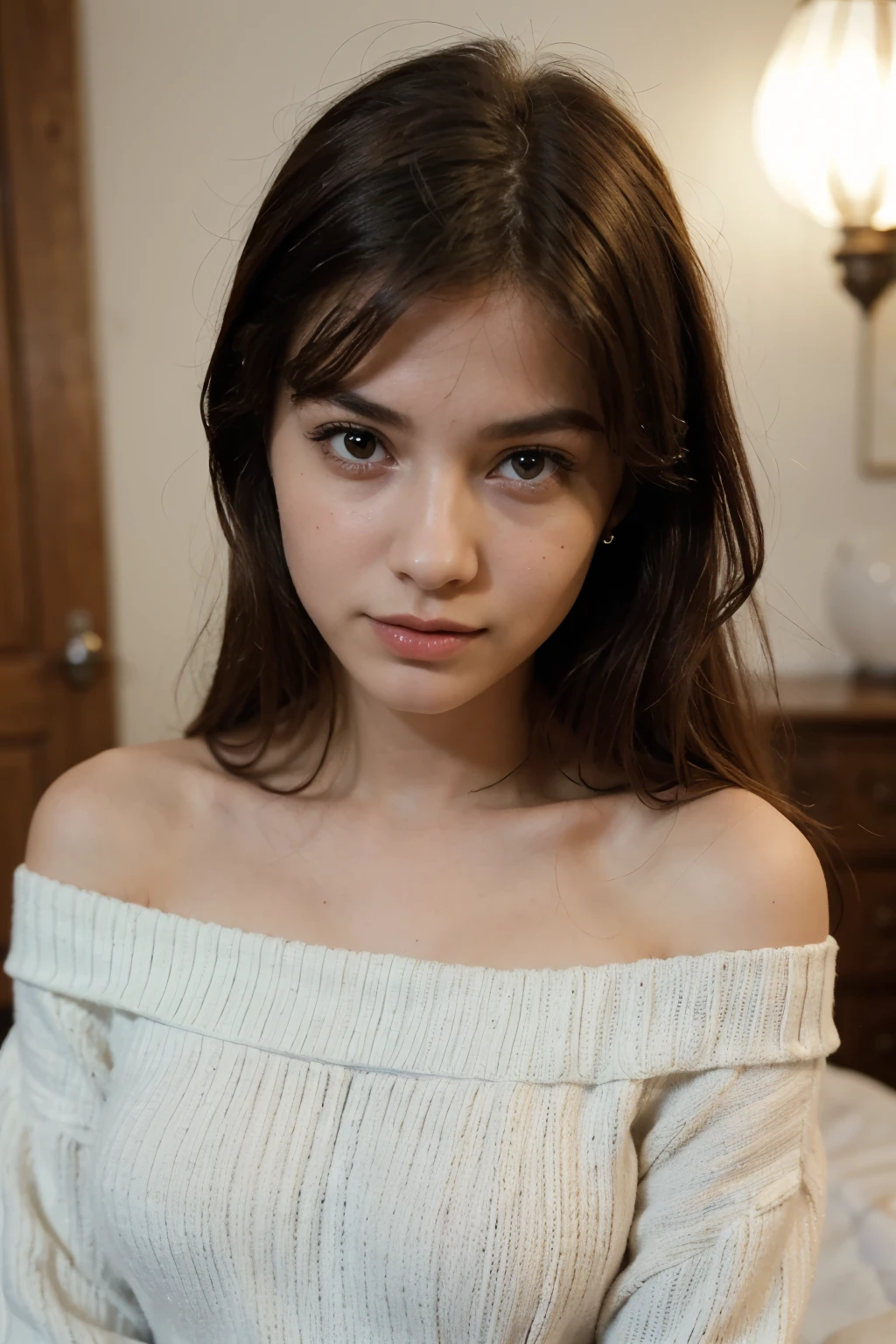 (best quality,realistic),1girl,,beautiful detailed eyes,beautiful detailed lips,wearing underwear,licking a chupa chup,soft lighting,vivid colors