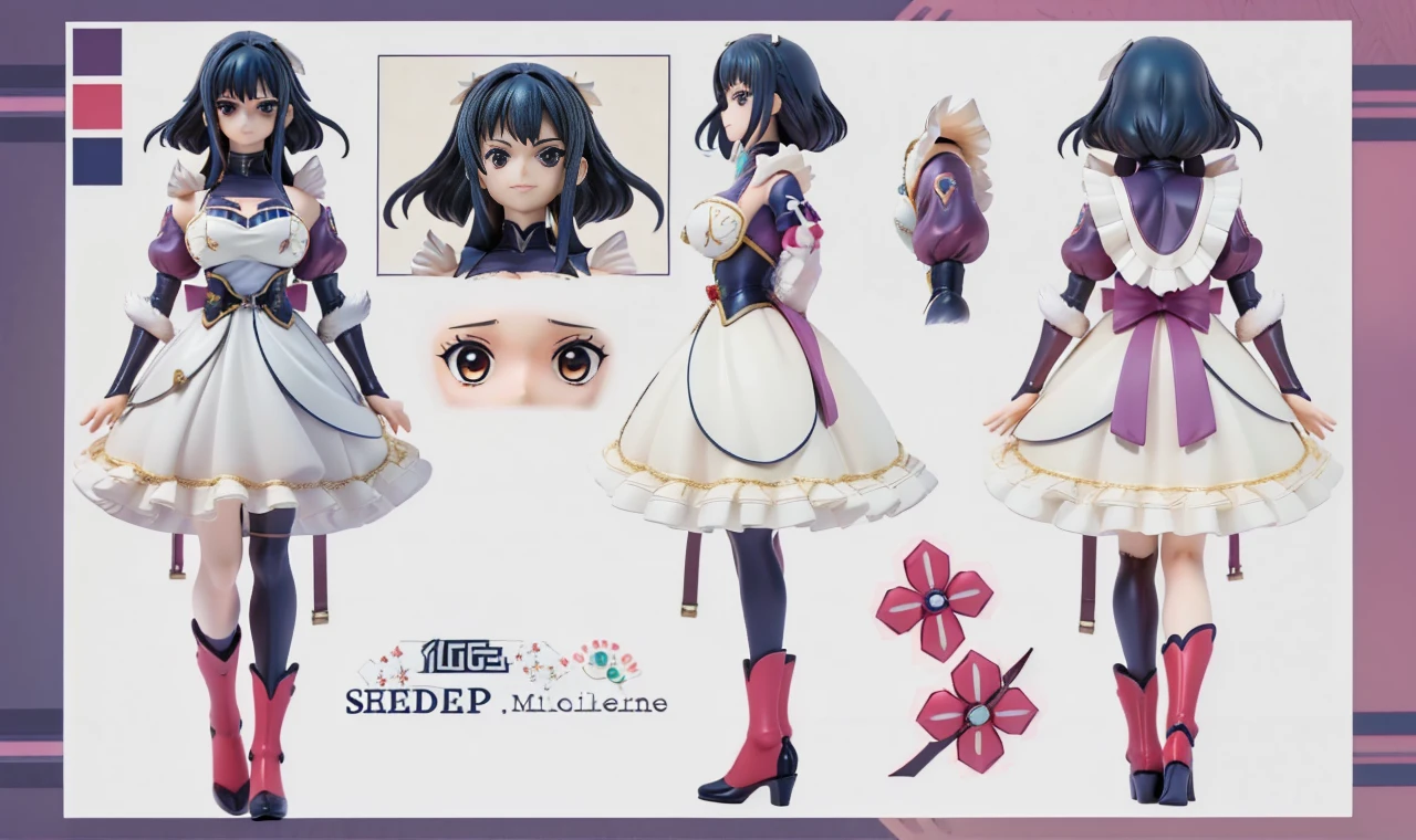 ((Best Quality)), ((Masterpiece)), (((detailed character sheet, frontal view, side view, three quarter view))) white background、one piece、whole body、whole bodyイラスト、whole bodyアニメーション、whole bodyリファレンスシート、denim、Tank top、High heels、Swimwear、bikini、original、New World、Long Hair、Orange Hair、Tattoo on left arm、Ring belt、Heighten your head、smile、Cute face、Narrow waist、Long legs、Beautiful feet、9 heads body、beautiful lady、small head、3D、