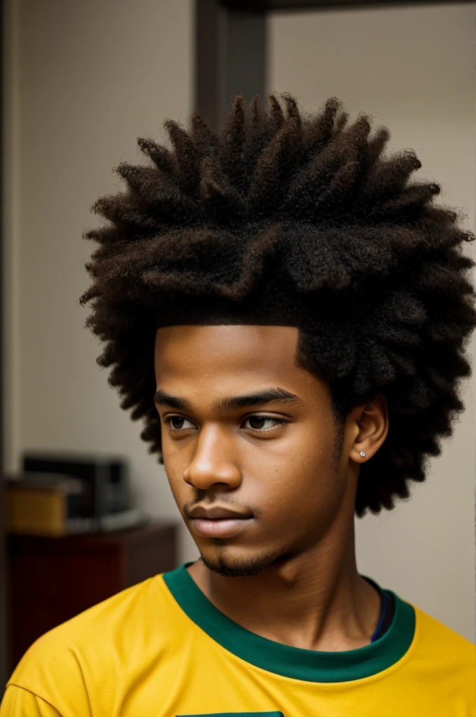 A ager with a taper afro