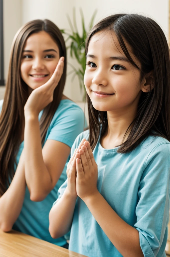 Girl clapping