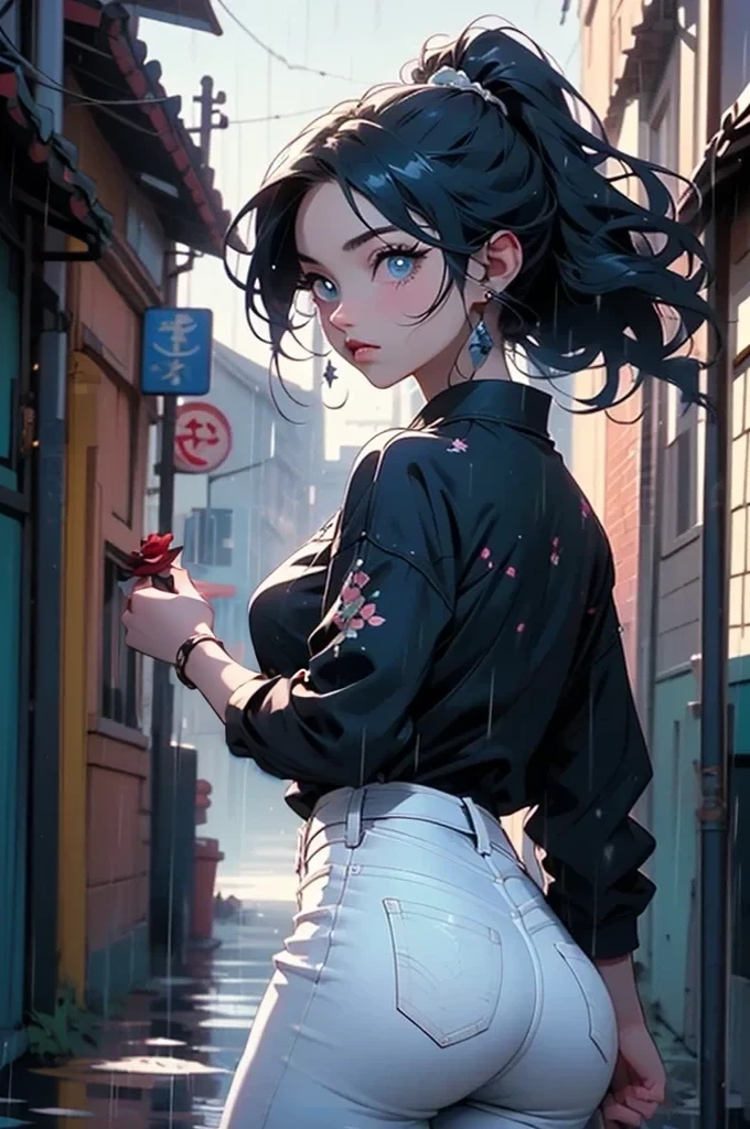 holding red rose