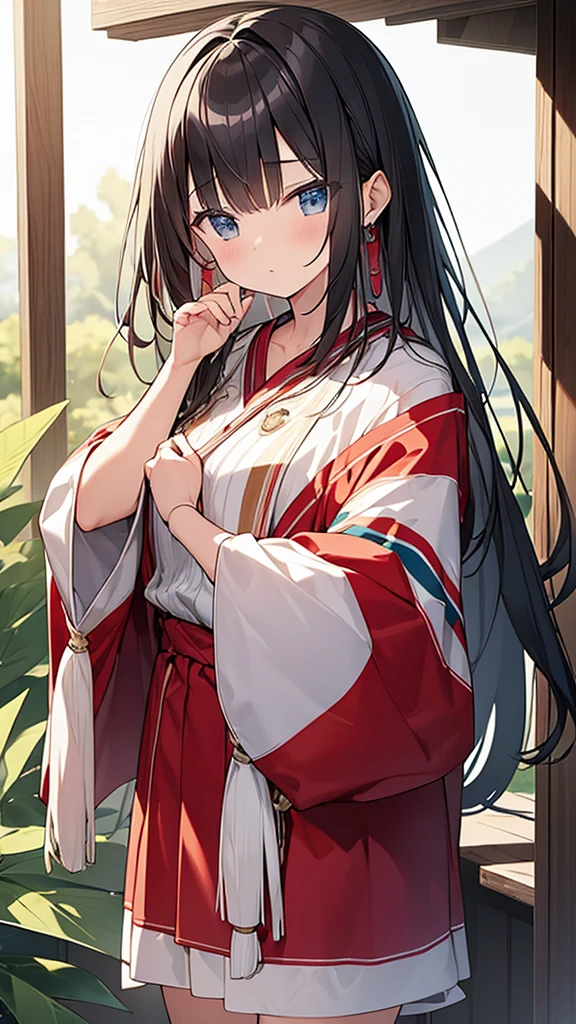 ((masterpiece)), (Highest quality、32k), (Simple style), Native American Girl,Chief's Daughter,Brown skin,Completely naked,18-year-old,Lewd,Big Breasts, A girl having intense vaginal sex with a man, NSFW