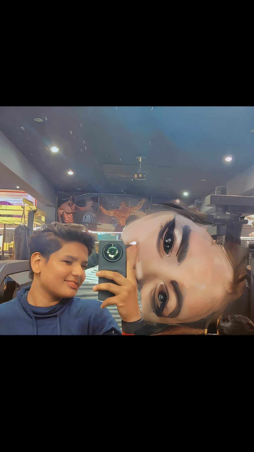With beautiful girl 