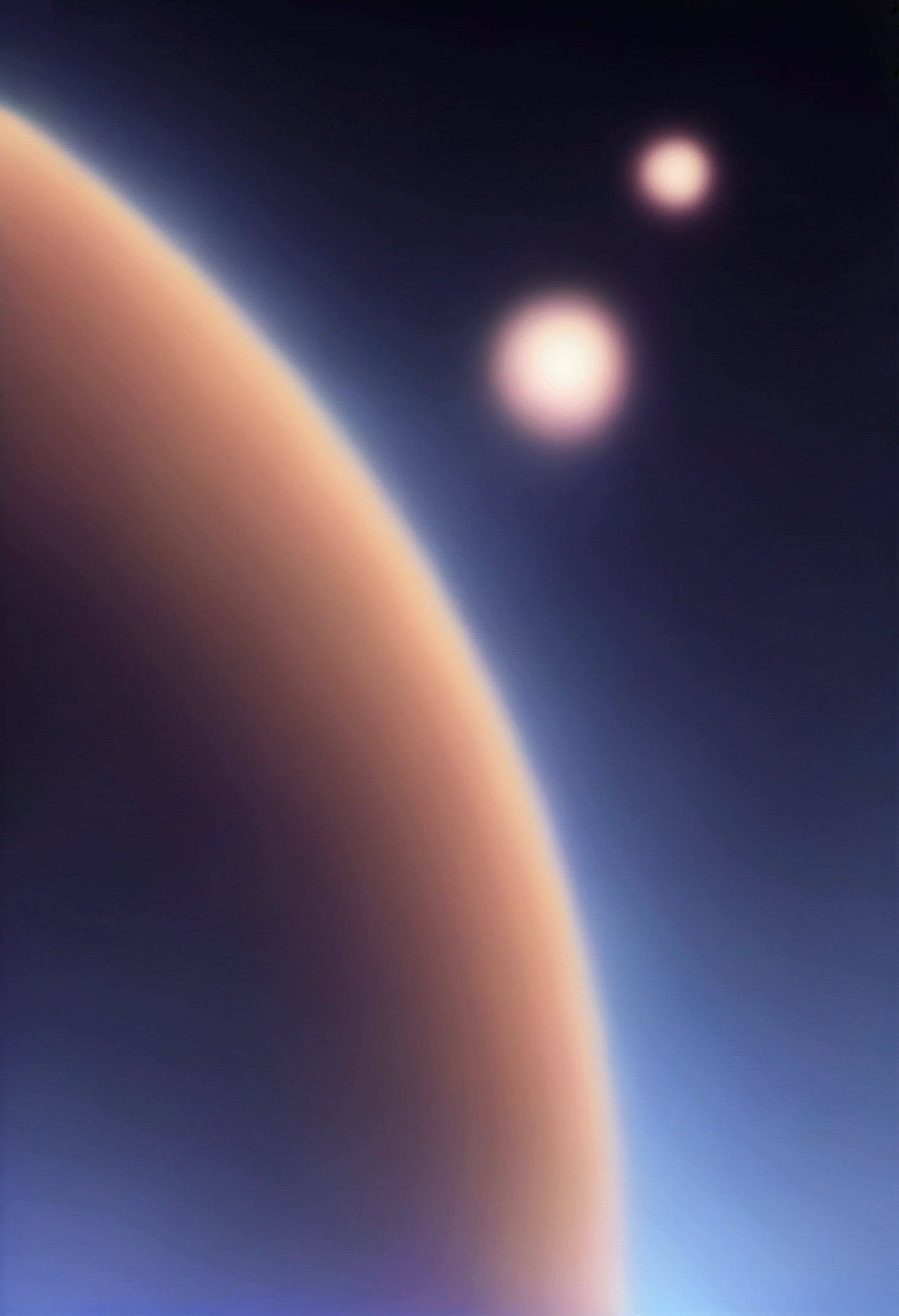 universe space、Viewing giant planets from space、Dark Universe、A pale star shining in the distance、 a vibrant celestial painting capturing transition of the venus from cozy nurturing elements into a dazzling sunlit stage filled with theatrical excitement