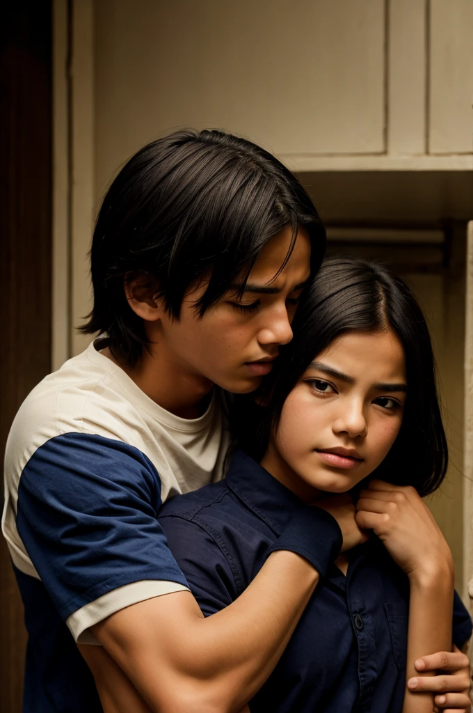 boy strangling girl