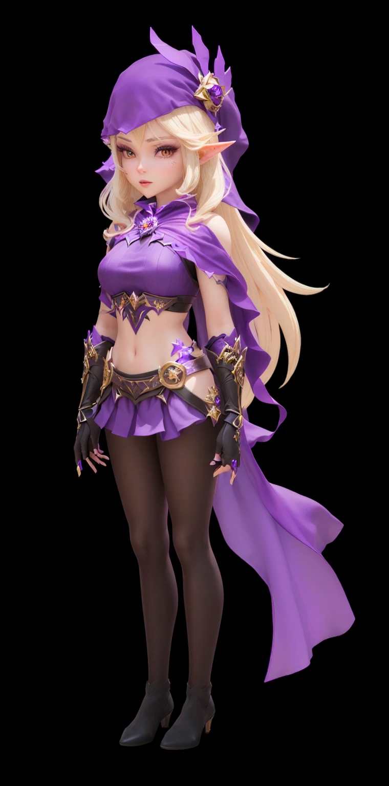Cartoon image of a woman wearing purple clothing and purple cape, Epic Mage Girl Character, dark witch fullbody pose, 3D Rendered Official Art, April Rendering, Female characters, Humanity :: witch, Full body fairy, A rendering of Mirabelle Madrigal, dark witch full view, very detailed character, Valkyrie-style character
