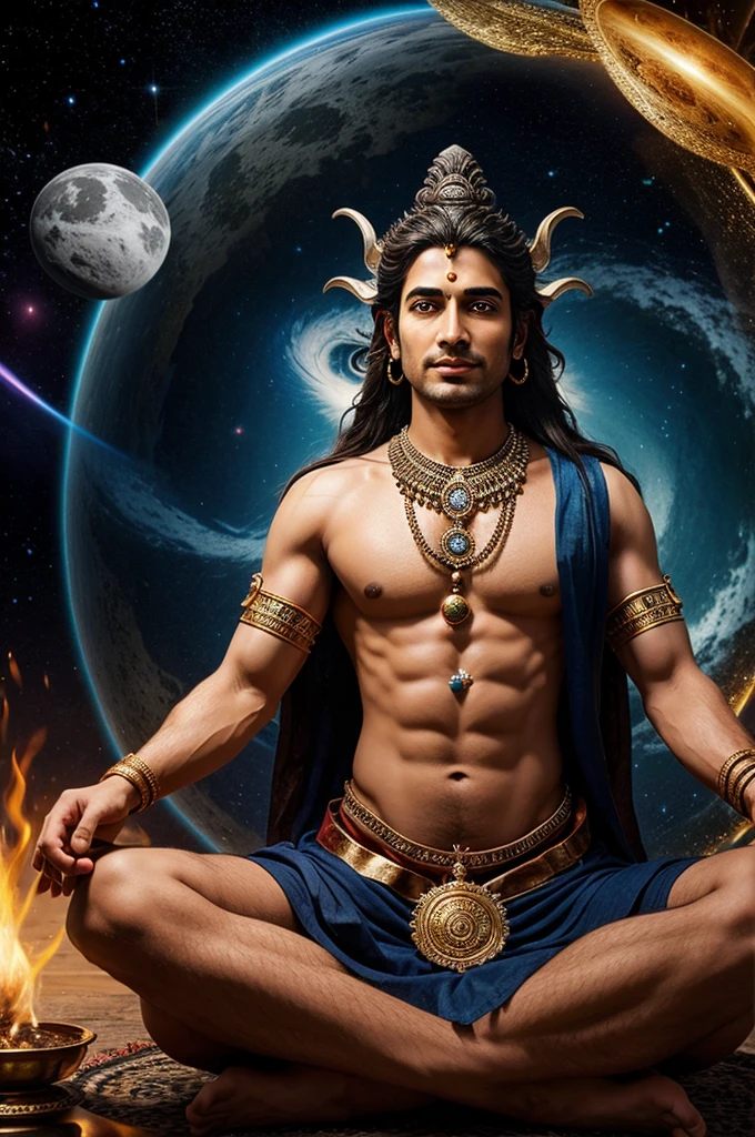 Lord Shiva with whole universe in him