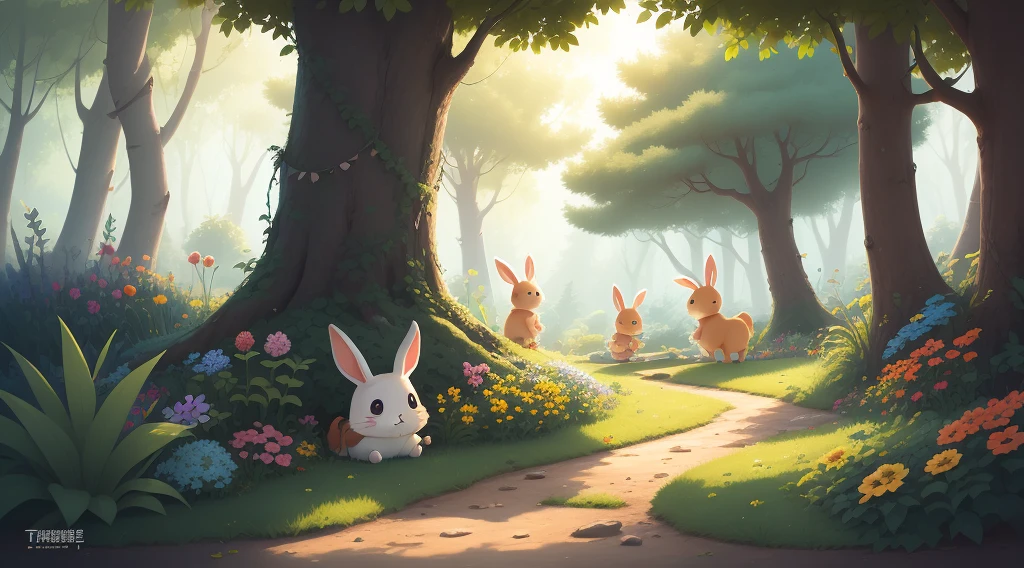 The first paragraph：The wonderful dream of the little rabbit

On a beautiful spring，There is a cute little bunny called Xiao Bomb。One night，The little rabbit goes to bed and gets ready for bed，He closes his eyes，Drift off to sleep。In a dream，Xiao Bang found himself in a magical garden。

Second paragraph：Lost little bunnies

Little Bullet runs excitedly in the Garden of Dreams，He saw colorful flowers and cute critters。He was attracted to a tall tree in the garden，He wanted to go up and see more beautiful scenery。But，When he climbed the back of the tree，He was lost。

Third paragraph：An encounter of friendship

Xiao Bang is anxious for getting lost，sudden，He saw another little rabbit called Little Jump。Little Jump saw that Little Bullet was lost，Walked over。"Hello！My name is Little Jump，Who are you?？Xiao Fang replied happily："I'm a small bullet，I got lost after coming to this dream garden。Xiao Jump said with a smile："Don't worry，I am familiar with this garden，Let's find our way home together！”

Fourth paragraph：The secret of the marvelous garden

Little Bounce and Little Jump explore the garden together，They saw all kinds of beautiful flowers and friendly critters。in the center of the garden，They found a special flower。When they approach，The flowers suddenly twinkled，Make great music。Flowers told them：This garden belongs to all the happy little animals，As long as you carry joy and friendship，You can play in this garden forever。

Little Bounce and Little Jump were very happy to hear the news，They danced happily。on the garden，They made more friends，Play together、Sing songs and share stories。Time flies quickly，The sky gradually brightened。

When small bounces and small jumps wake up，They still felt that joy and friendship。They know，Whether in a dream or in a waking world，Just with joy and friendship，They can create their own dream garden。
