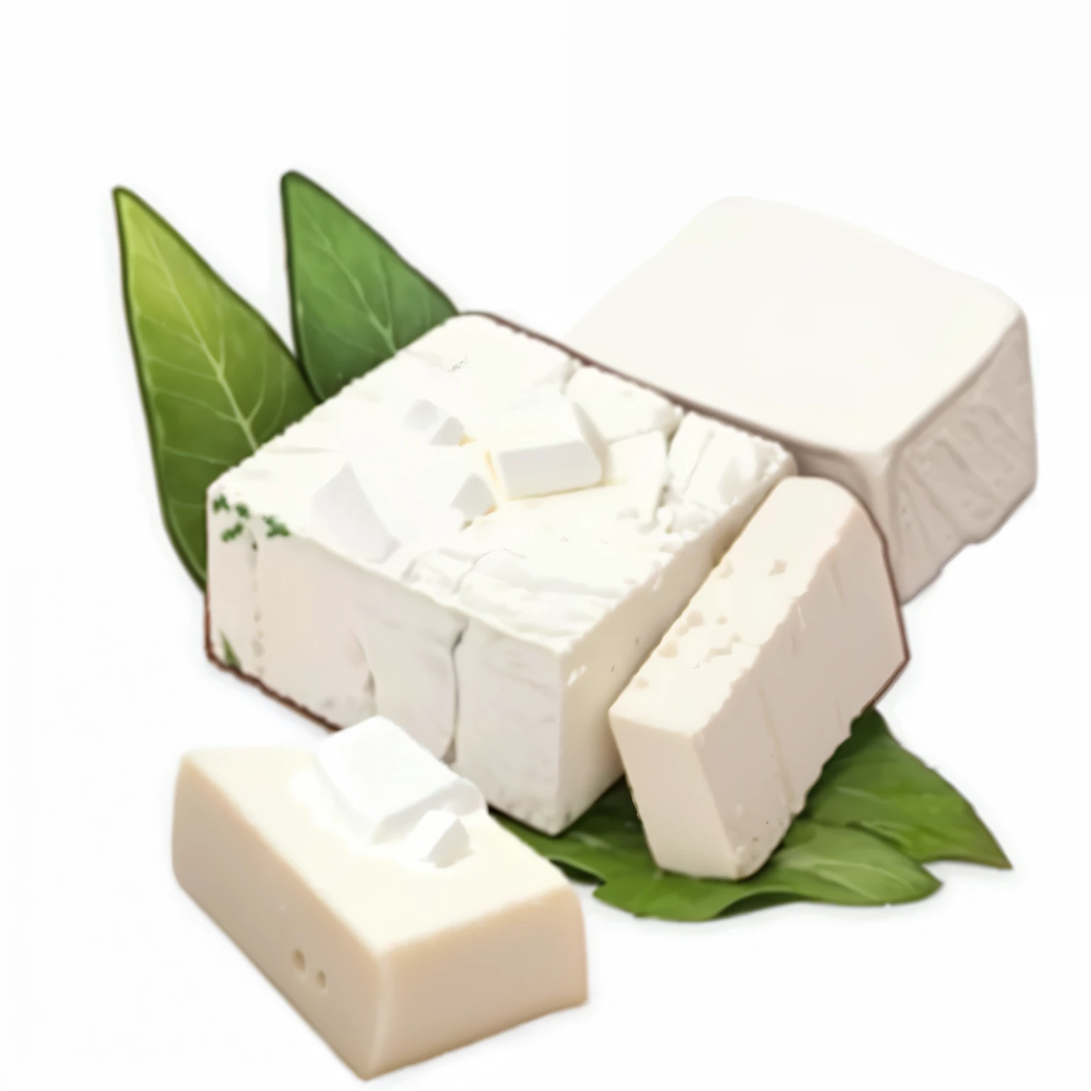 Close up of cheese block with leaves, milk cube, Soap, Marshmallow, [epic, Black person, cover, Map tofu cartoon, Dambru, Wow, excellent, unknown, [ Fragments, White powder brick, Lush, vanilla, Wise ( Evaluate ), cotton, 1800, [ organic, cube