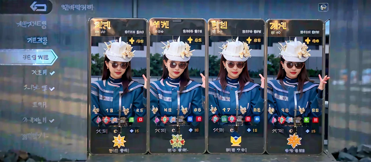 The Alafi woman standing on the balcony holds a white purse，Wearing a white and blue floral dress, bae suzy, Gorgeous young Korean woman, dressed with long fluent clothes, korean women's fashion model, Beautiful young Korean woman, beautiful Korean women, Gorgeous lady, sakimichan, ulzzangs, Open V chest clothes, Shin Jinying, tzuyu from twice