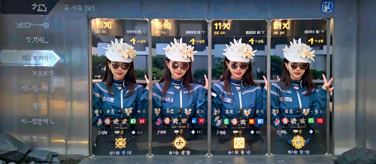 The Alafi woman standing on the balcony holds a white purse，Wearing a white and blue floral dress, bae suzy, Gorgeous young Korean woman, dressed with long fluent clothes, korean women's fashion model, Beautiful young Korean woman, beautiful Korean women, Gorgeous lady, sakimichan, ulzzangs, Open V chest clothes, Shin Jinying, tzuyu from twice