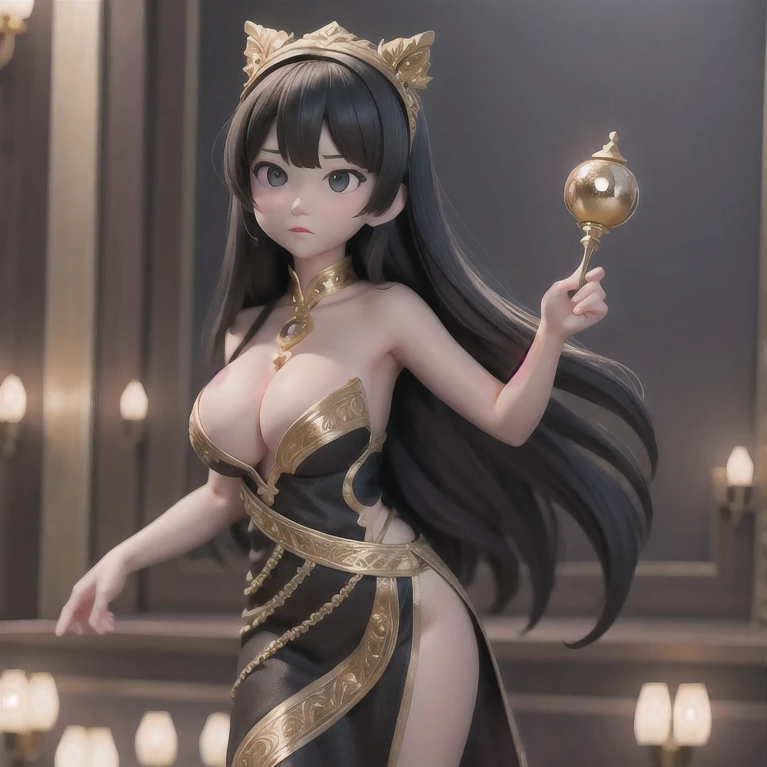 CG
1girl
bangs
bare shoulders
black dress
black eyes
black hair
blurry
blurry background
blurry foreground
bokeh
breasts
brown eyes
cleavage
closed mouth
depth of field
dress
hair ornament
jewelry
large breasts
long hair
looking at viewer
medium breasts
solo
upper body
very long hair 紫粉色衣服 纯净背景 户外