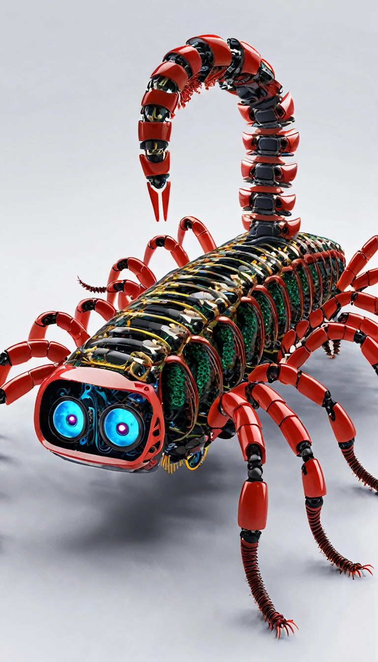 AI centipede robot
The design maintains the centipede's realistic appearance while allowing some parts to be seen through to reveal its internal mechanisms.
Nanotechnology built into the robot's body. A depiction of nanotechnology built into a robot's body.