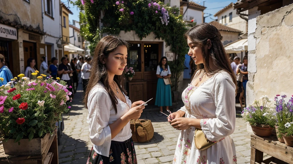 In a picturesque village called Santa Luzia, the annual Spring Festival attracts visitors from near and far. The streets are filled with colorful stalls, music and dancing. In the crowd, Sofia, a young florist, finds a mysterious letter among her flowers. The letter contains clues that lead her to an old secret in the village. While trying to solve the enigma, Sofia meets unique people and discovers the true magic of the festival and the village.