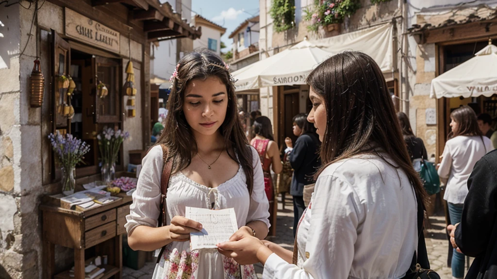 In a picturesque village called Santa Luzia, the annual Spring Festival attracts visitors from near and far. The streets are filled with colorful stalls, music and dancing. In the crowd, Sofia, a young florist, finds a mysterious letter among her flowers. The letter contains clues that lead her to an old secret in the village. While trying to solve the enigma, Sofia meets unique people and discovers the true magic of the festival and the village.