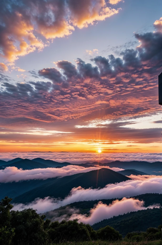 Sunset with clouds