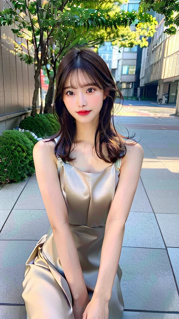 (hight resolution:1.3), (16 K, Photorealsitic, Raw photography, Top image quality: 1.4), japanes, (1girl in), beauitful face, (Lifelike face), (A dark-haired、short-hair:1.3), Beautiful hairstyle, realisticeyes, beautiful finely detailed eyes, (real looking skin), Beautiful skins, enticing, 超A high resolution, A hyper-realistic, high detailing, the golden ratio, plein air, Windy, frombelow,１a person、 Half body shot,extremely detailed cute girl,(20yr old)、party dress、