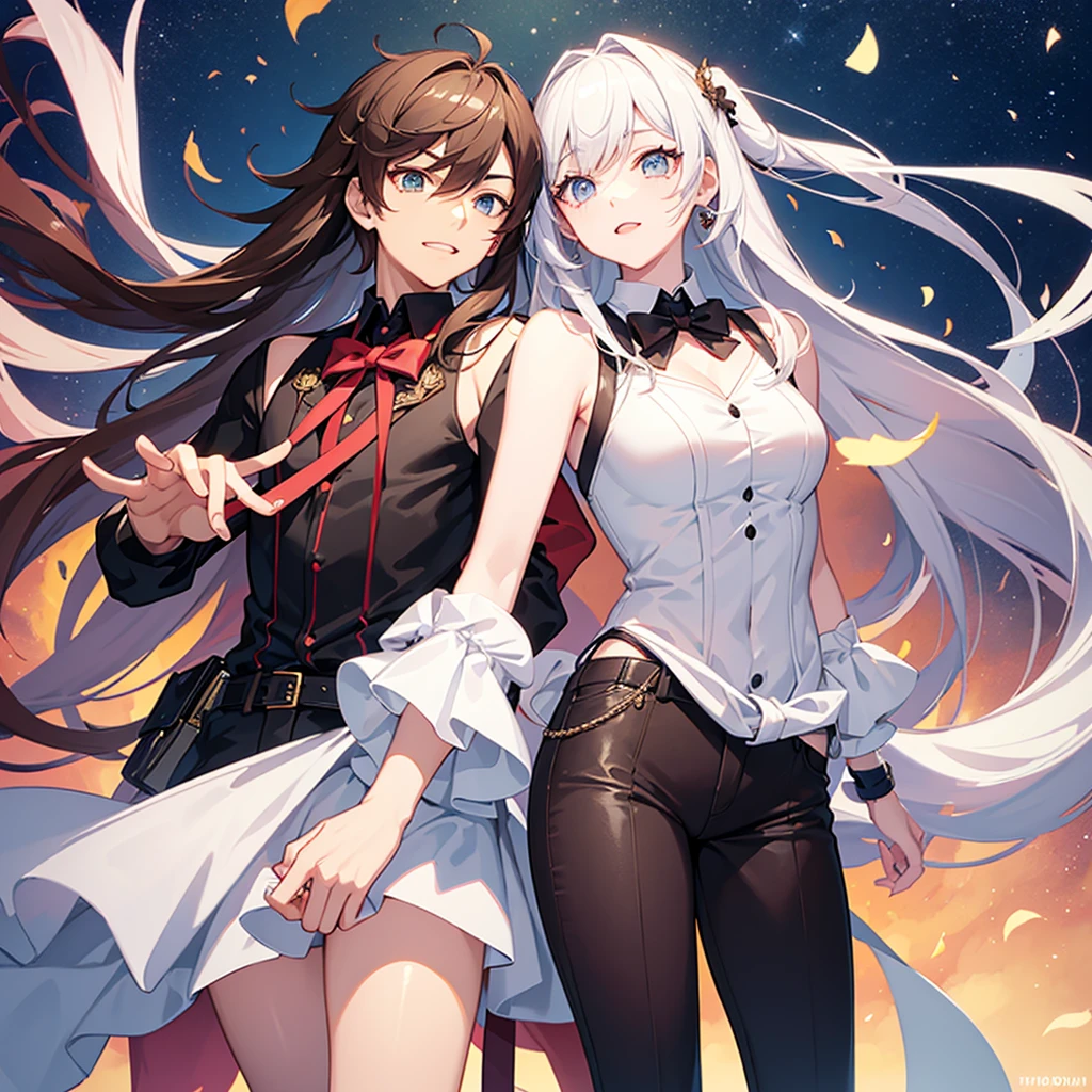 2D handsome boy and beautiful girl duo VTuber